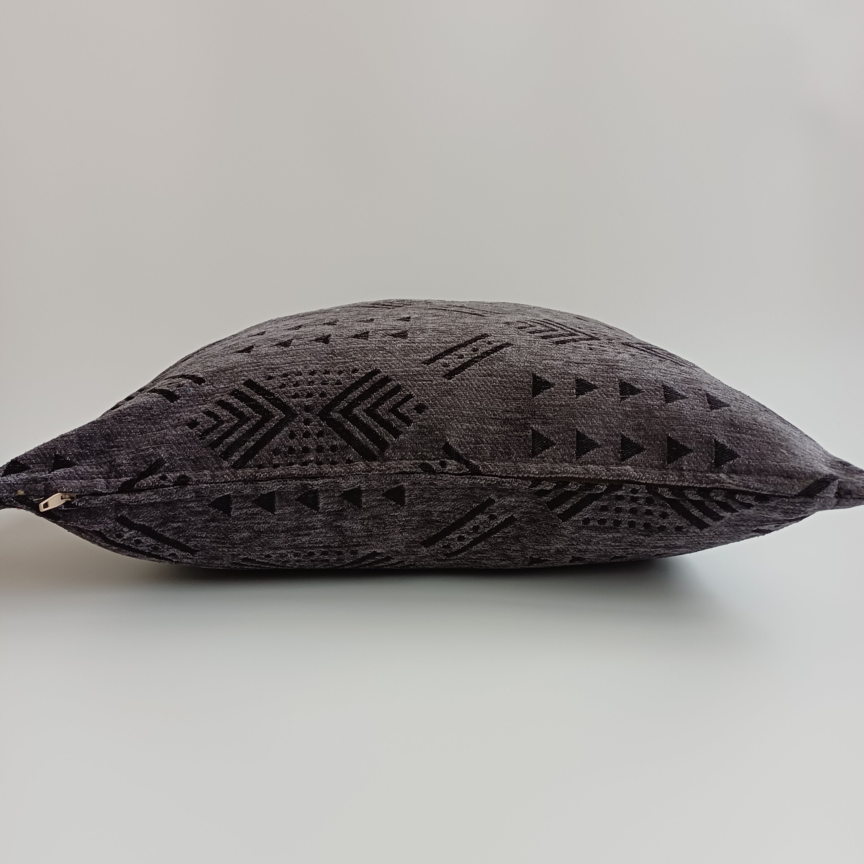 Moroccan Handmade Charcoal Velvet Cushion Cover 20''x20'' / 50x50 CM