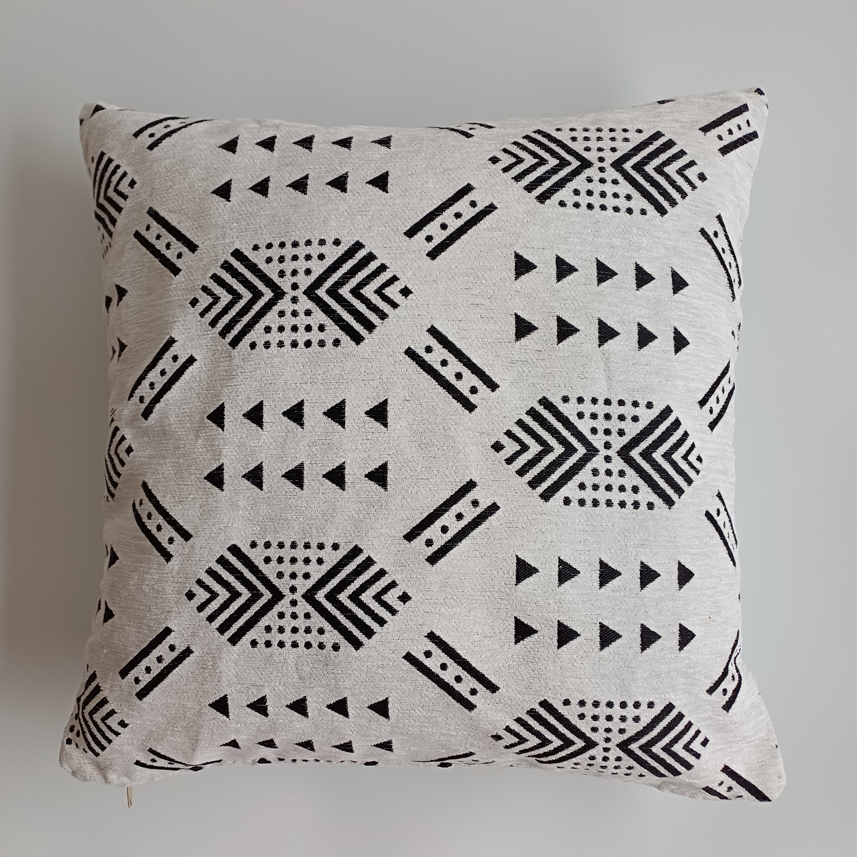 Moroccan Handmade White Velvet  Cushion Cover 20''x20'' / 50x50 CM