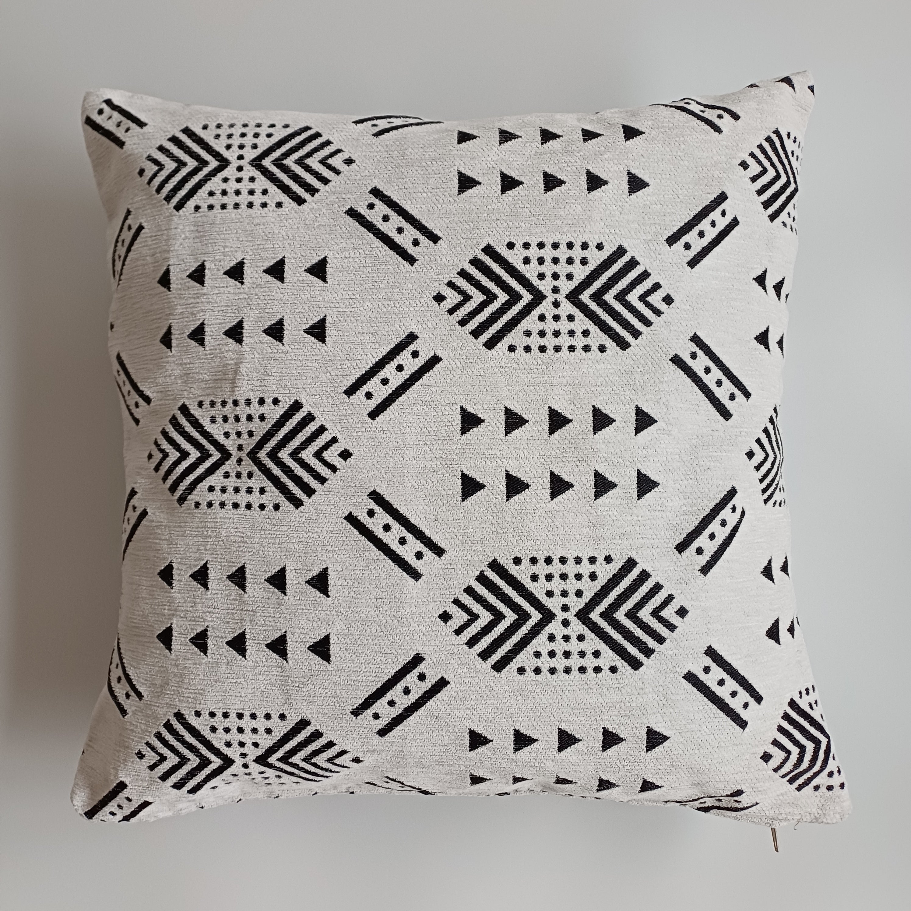 Moroccan Handmade White Velvet  Cushion Cover 20''x20'' / 50x50 CM