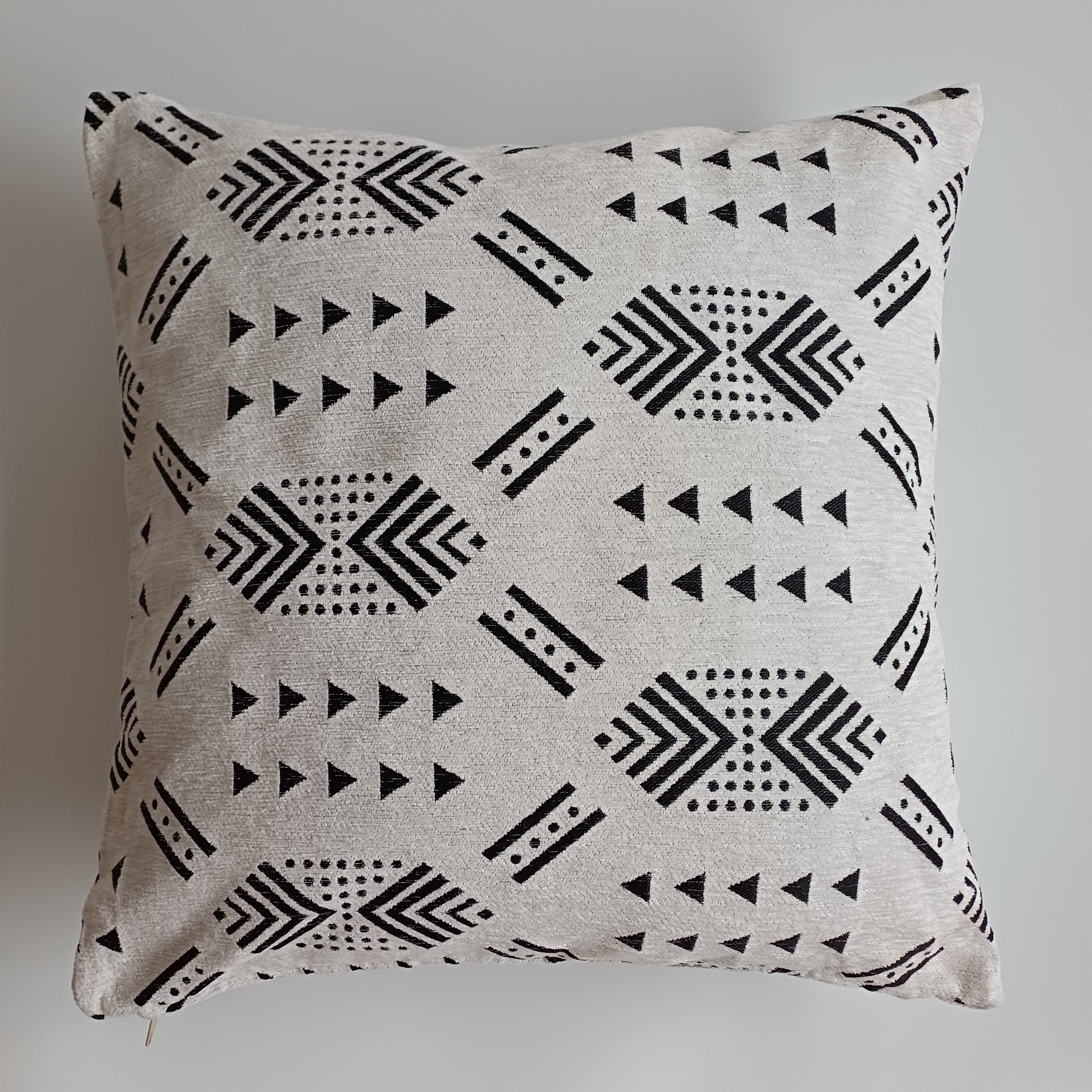 Moroccan Handmade White Velvet  Cushion Cover 20''x20'' / 50x50 CM