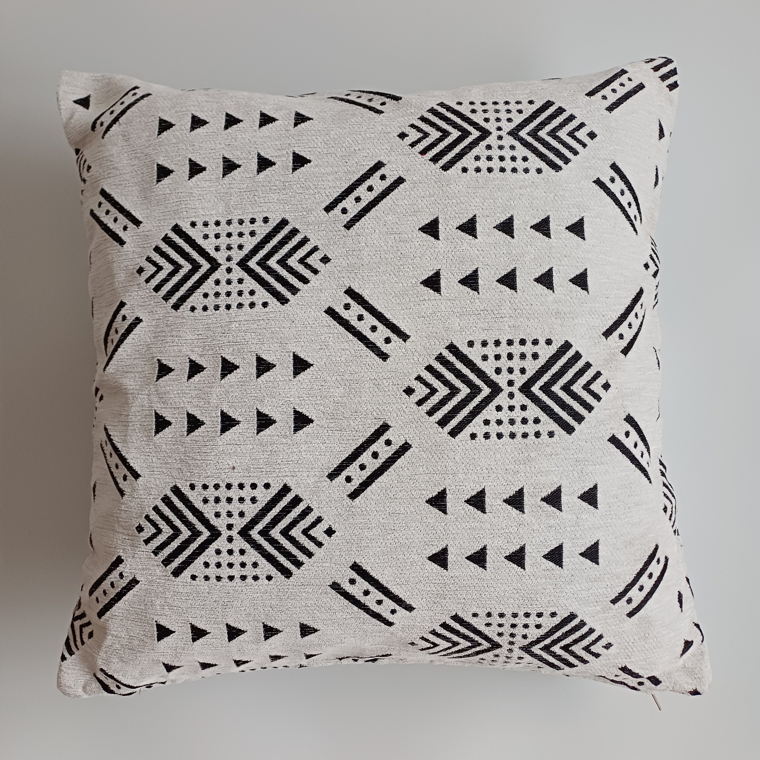 Moroccan Handmade White Velvet  Cushion Cover 20''x20'' / 50x50 CM