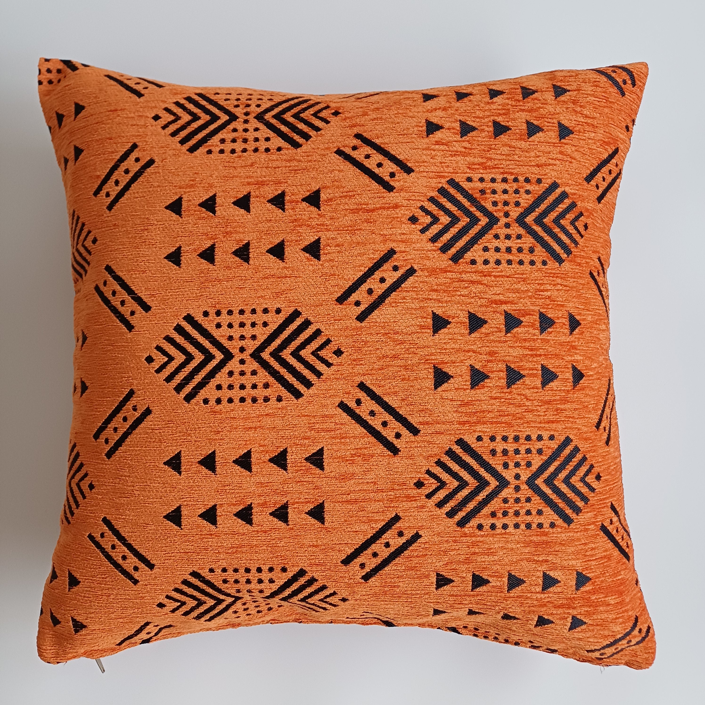 Moroccan Handmade Burnt Orange Velvet  Cushion Cover 20''x20'' / 50x50 CM