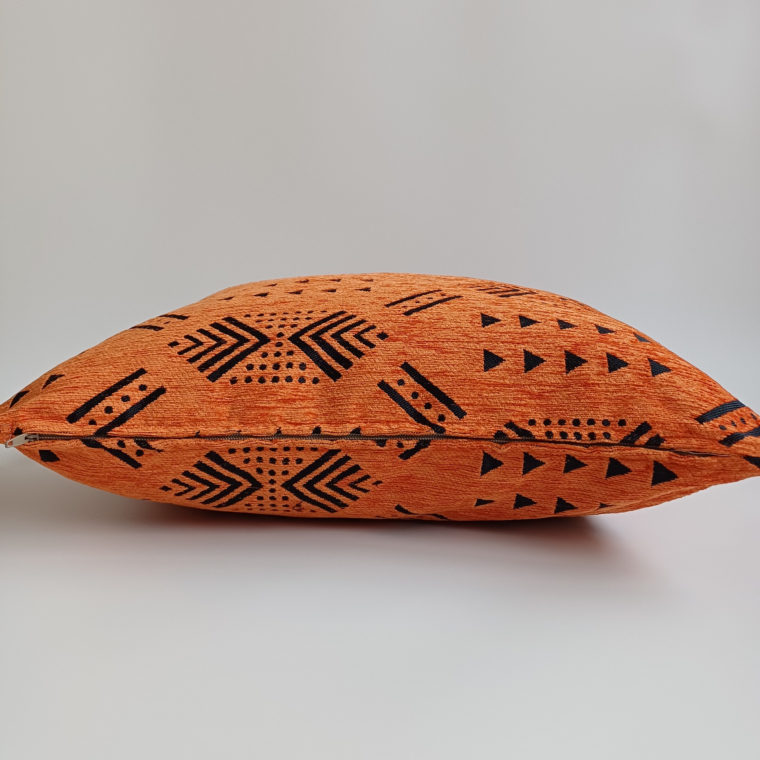 Moroccan Handmade Burnt Orange Velvet  Cushion Cover 20''x20'' / 50x50 CM