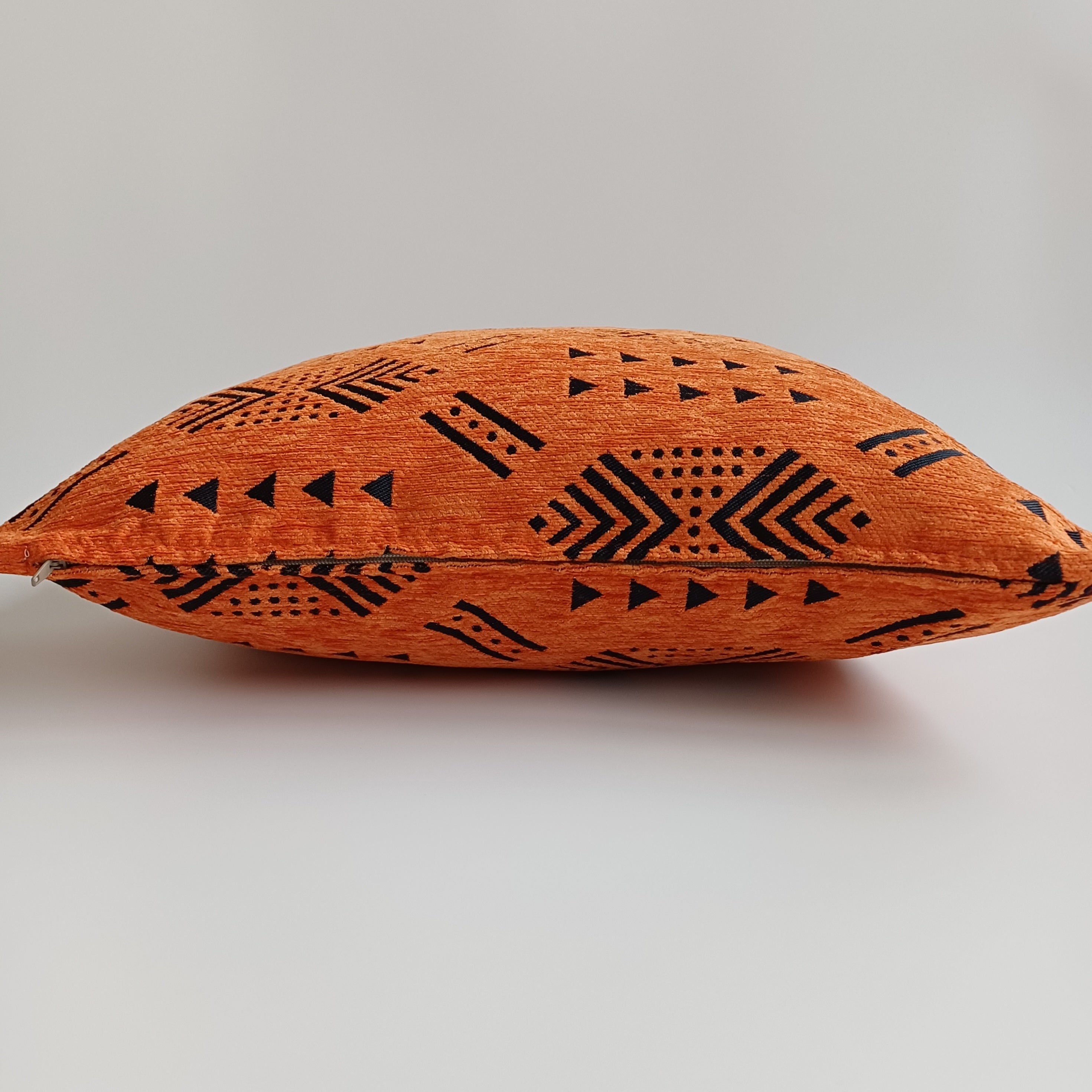 Moroccan Handmade Burnt Orange Velvet  Cushion Cover 20''x20'' / 50x50 CM