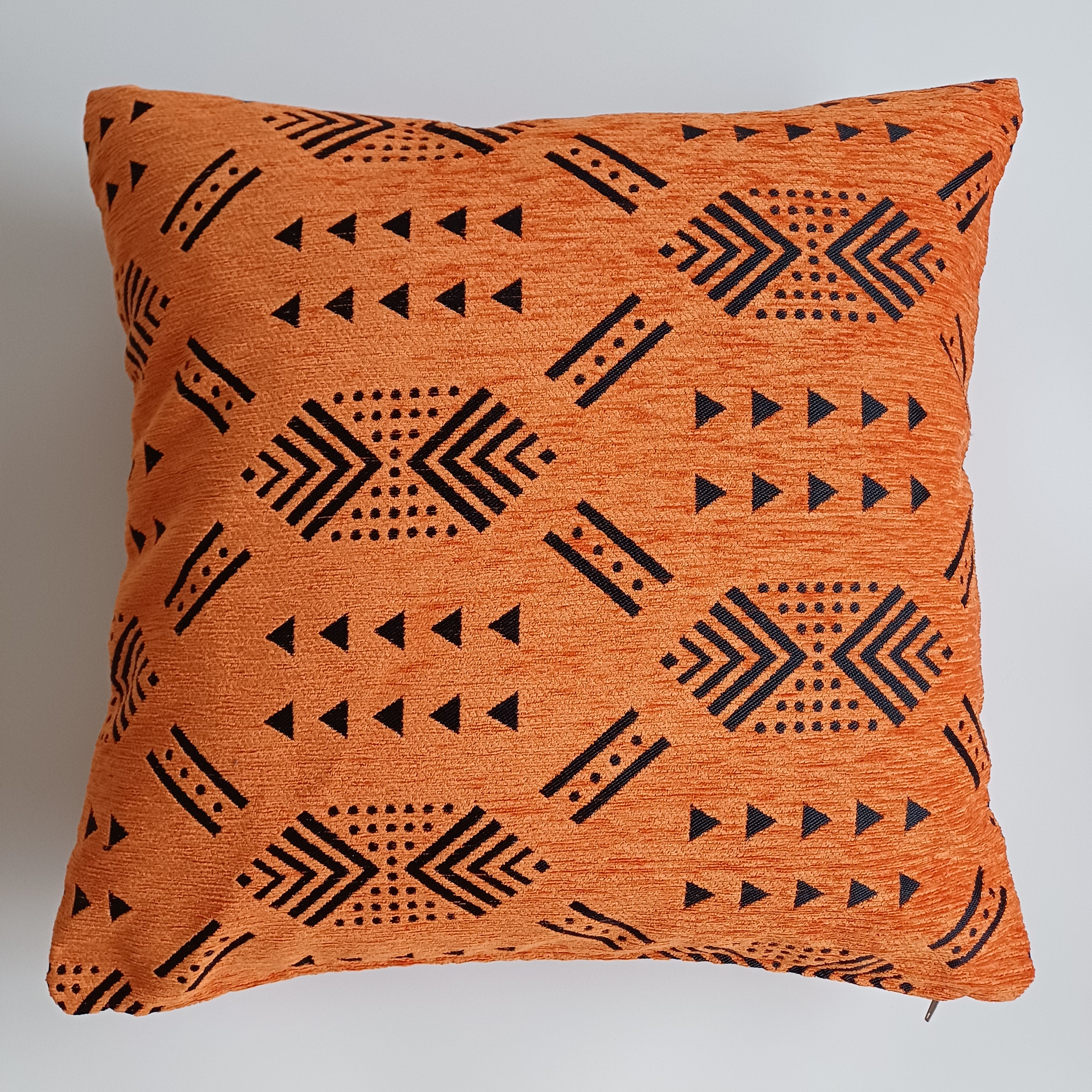 Moroccan Handmade Burnt Orange Velvet  Cushion Cover 20''x20'' / 50x50 CM