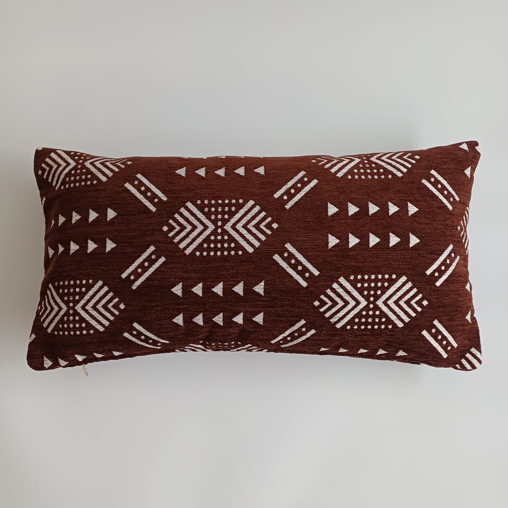 Moroccan Handmade Deep Brown Velvet Cushion Cover 24''x12'' /  60x30 CM