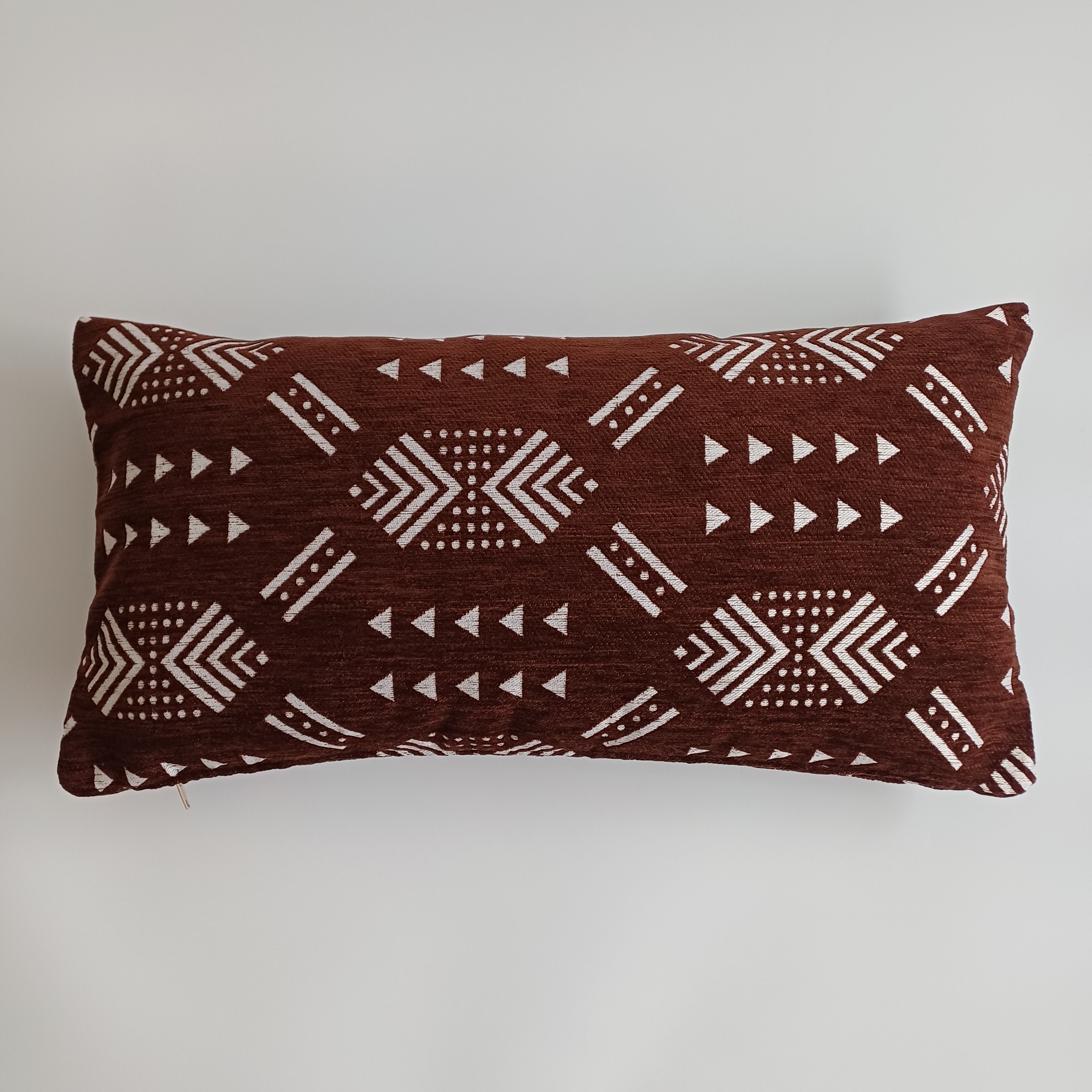 Moroccan Handmade Deep Brown Velvet Cushion Cover 24''x12'' /  60x30 CM