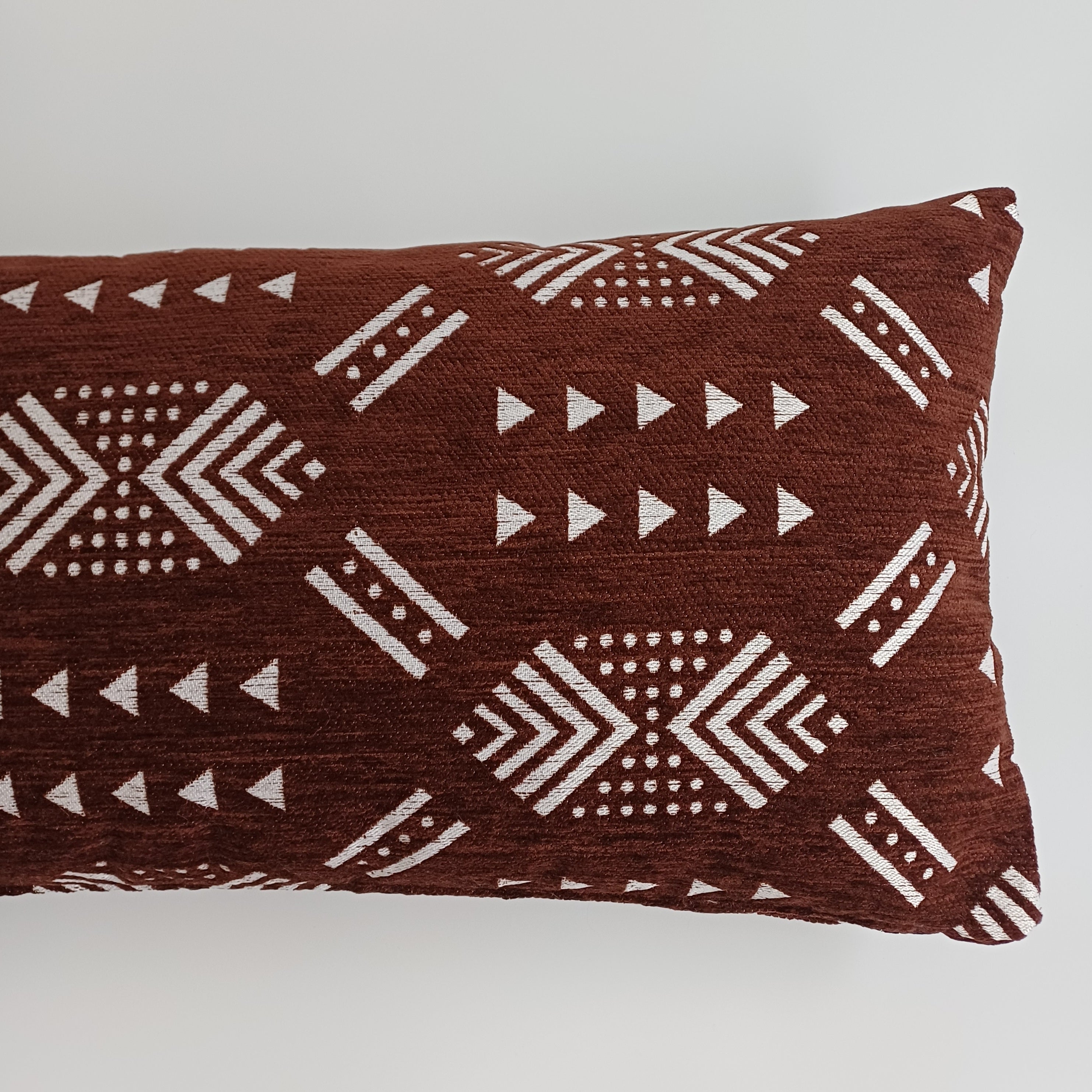 Moroccan Handmade Deep Brown Velvet Cushion Cover 24''x12'' /  60x30 CM