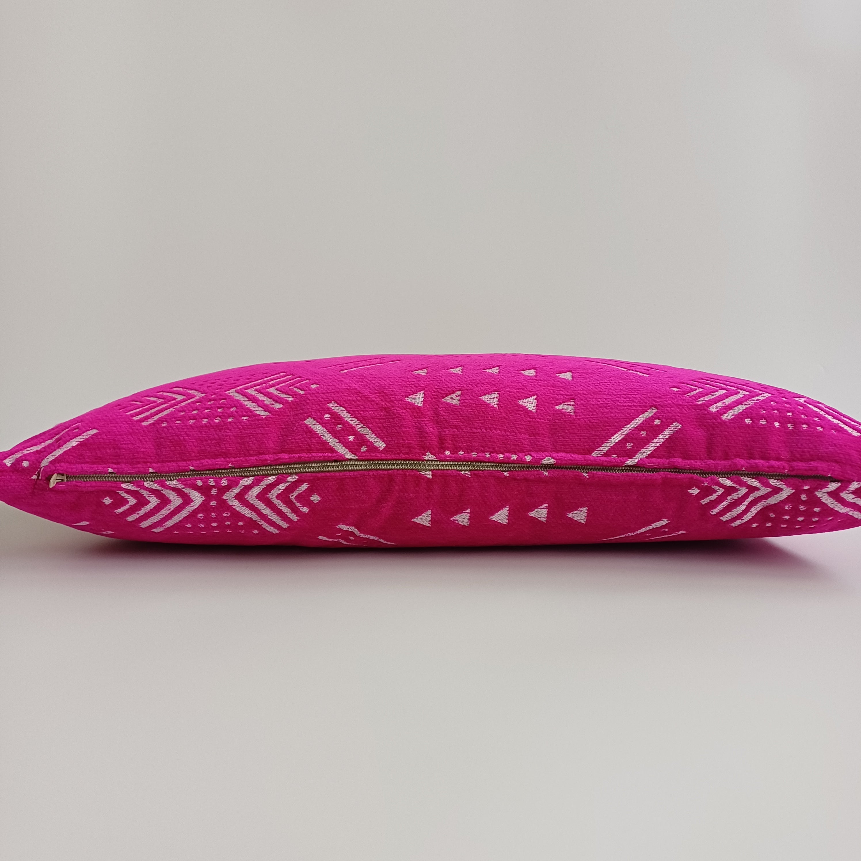 Moroccan Handmade Deep Pink Velvet Cushion Cover 24''x12'' /  60x30 CM