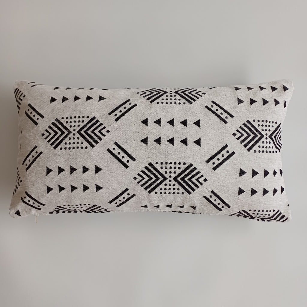 Moroccan Handmade Rich White Velvet Cushion Cover 24''x12'' /  60x30 CM
