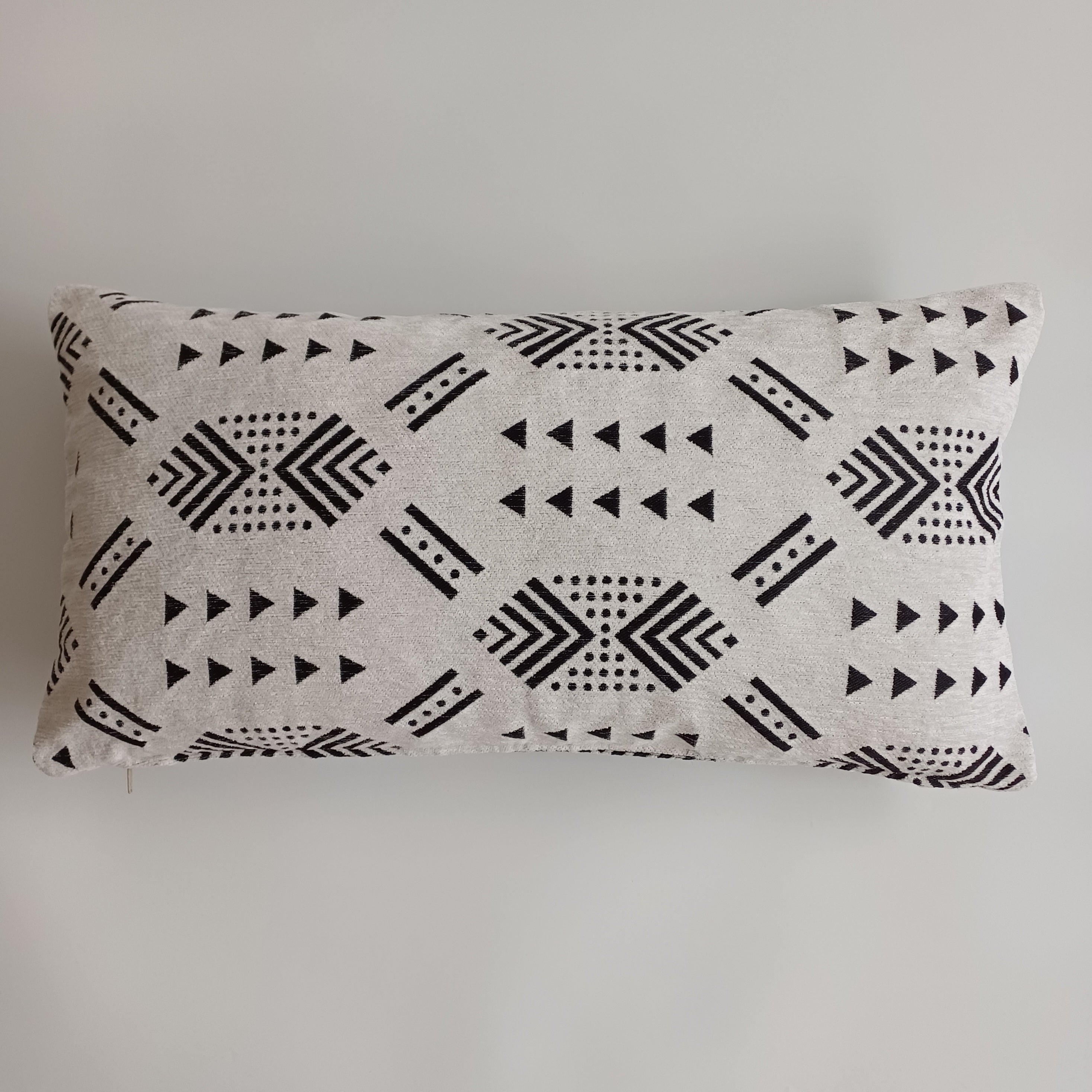 Moroccan Handmade Rich White Velvet Cushion Cover 24''x12'' /  60x30 CM