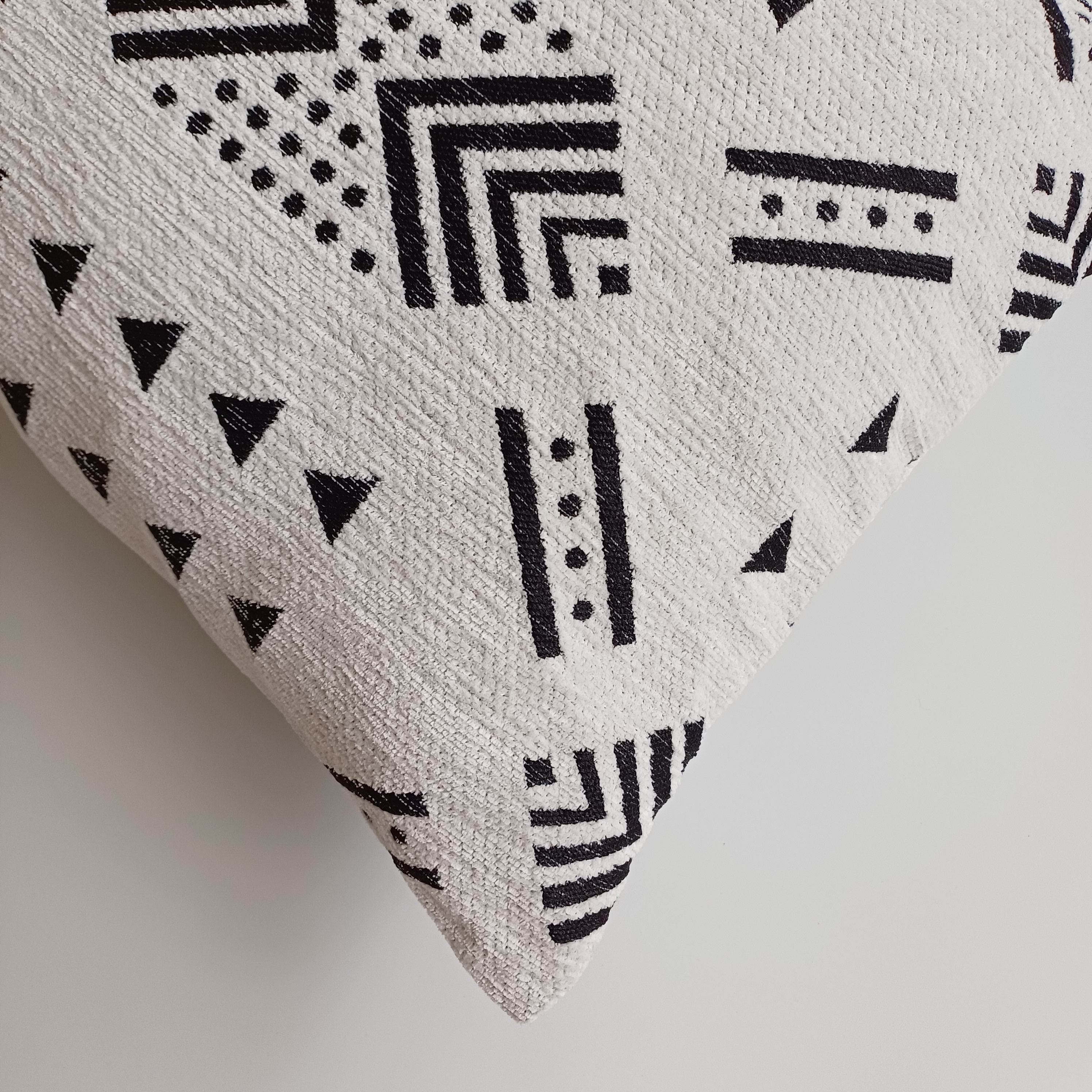 Moroccan Handmade Rich White Velvet Cushion Cover 24''x12'' /  60x30 CM