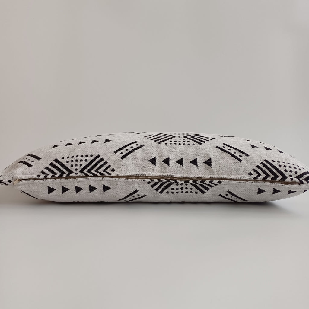 Moroccan Handmade Rich White Velvet Cushion Cover 24''x12'' /  60x30 CM
