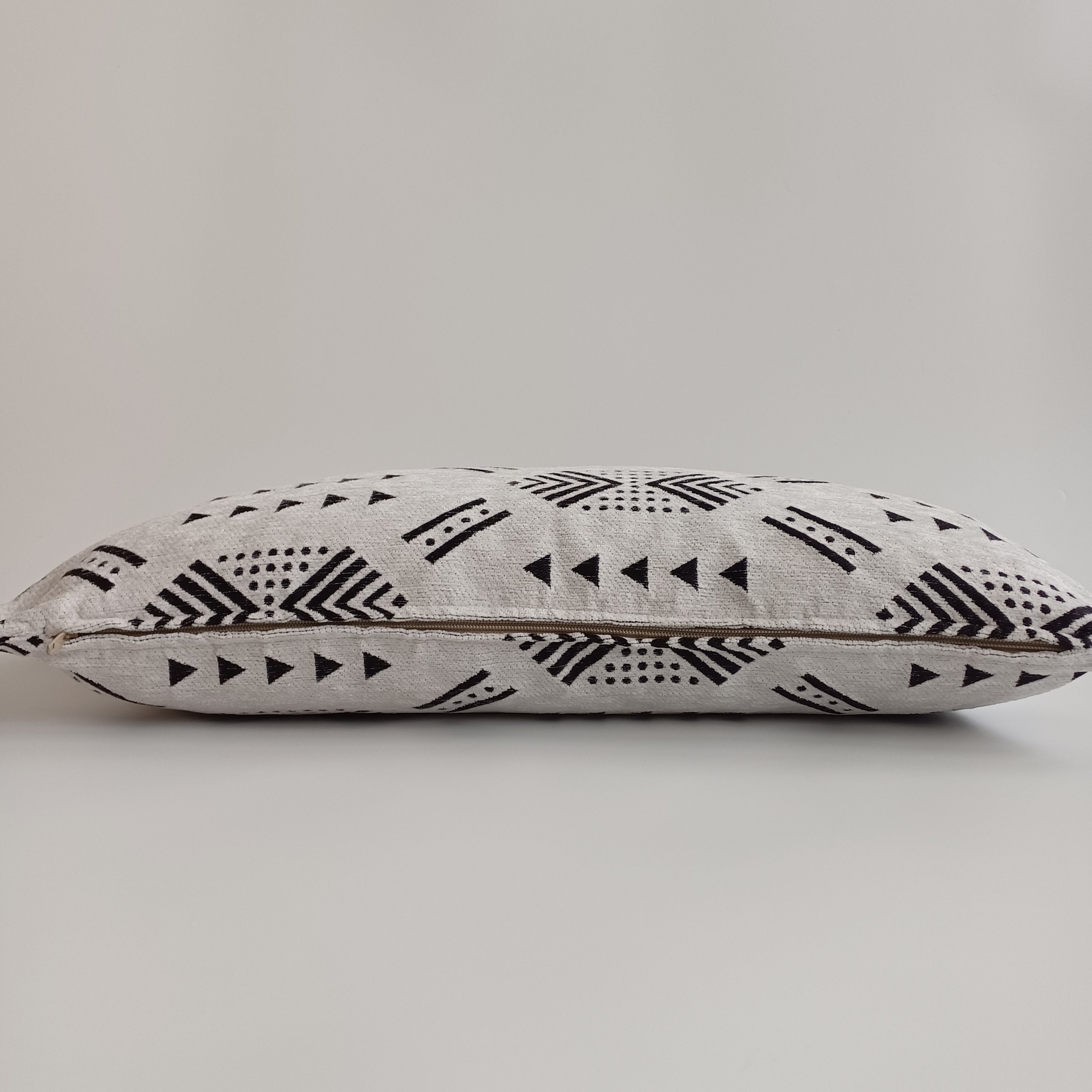 Moroccan Handmade Rich White Velvet Cushion Cover 24''x12'' /  60x30 CM