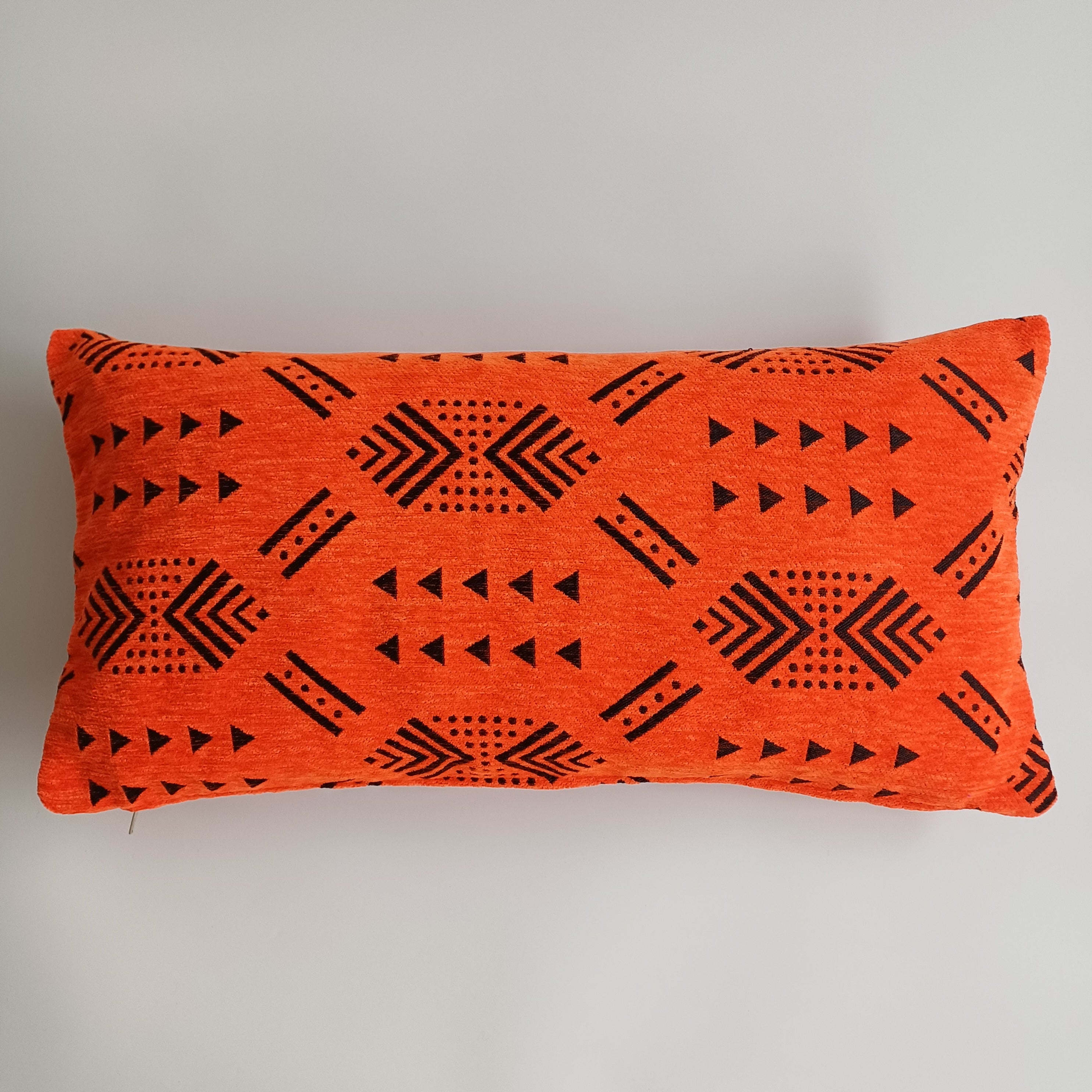 Moroccan Handmade Rich Orange Velvet Cushion Cover 24''x12'' /  60x30 CM