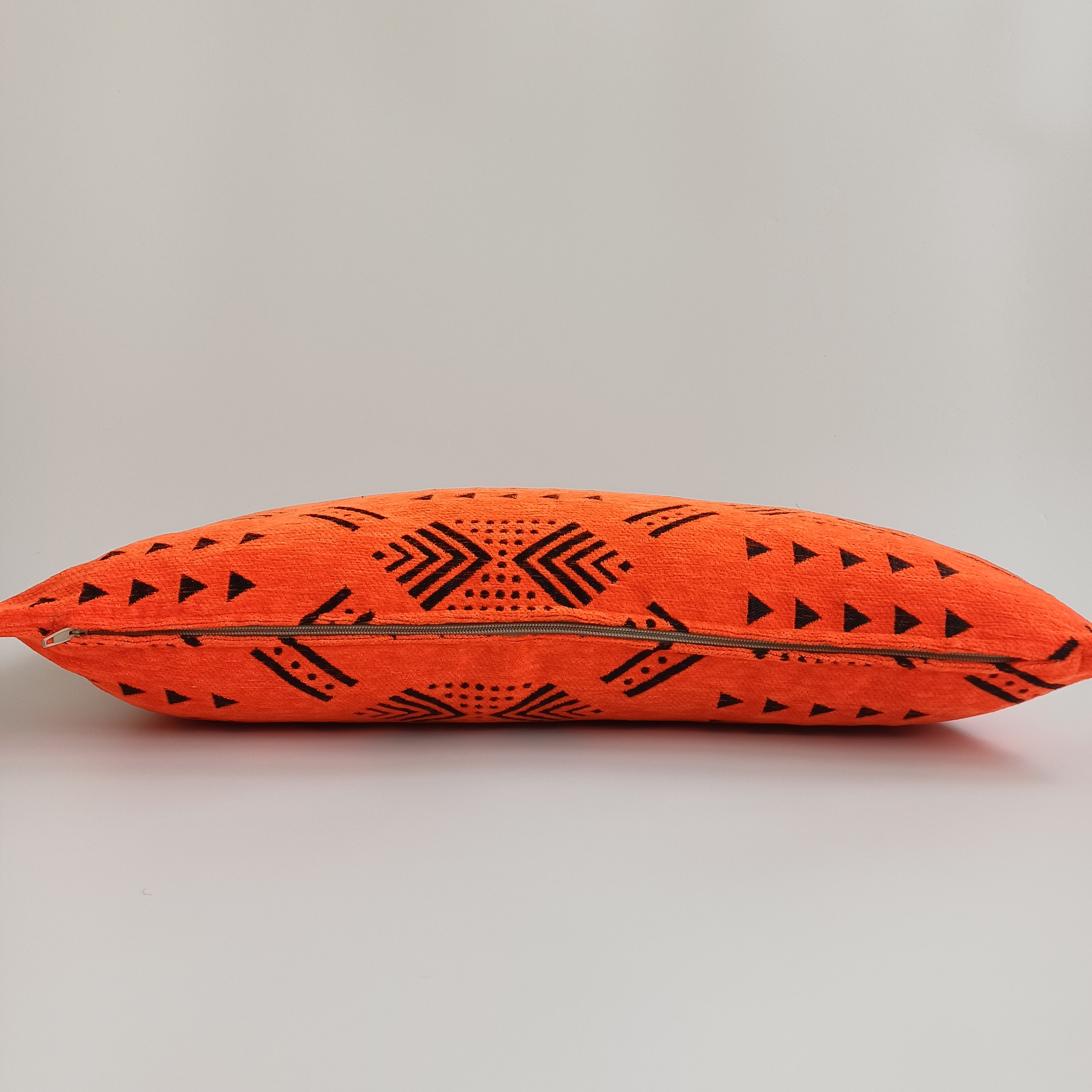 Moroccan Handmade Rich Orange Velvet Cushion Cover 24''x12'' /  60x30 CM