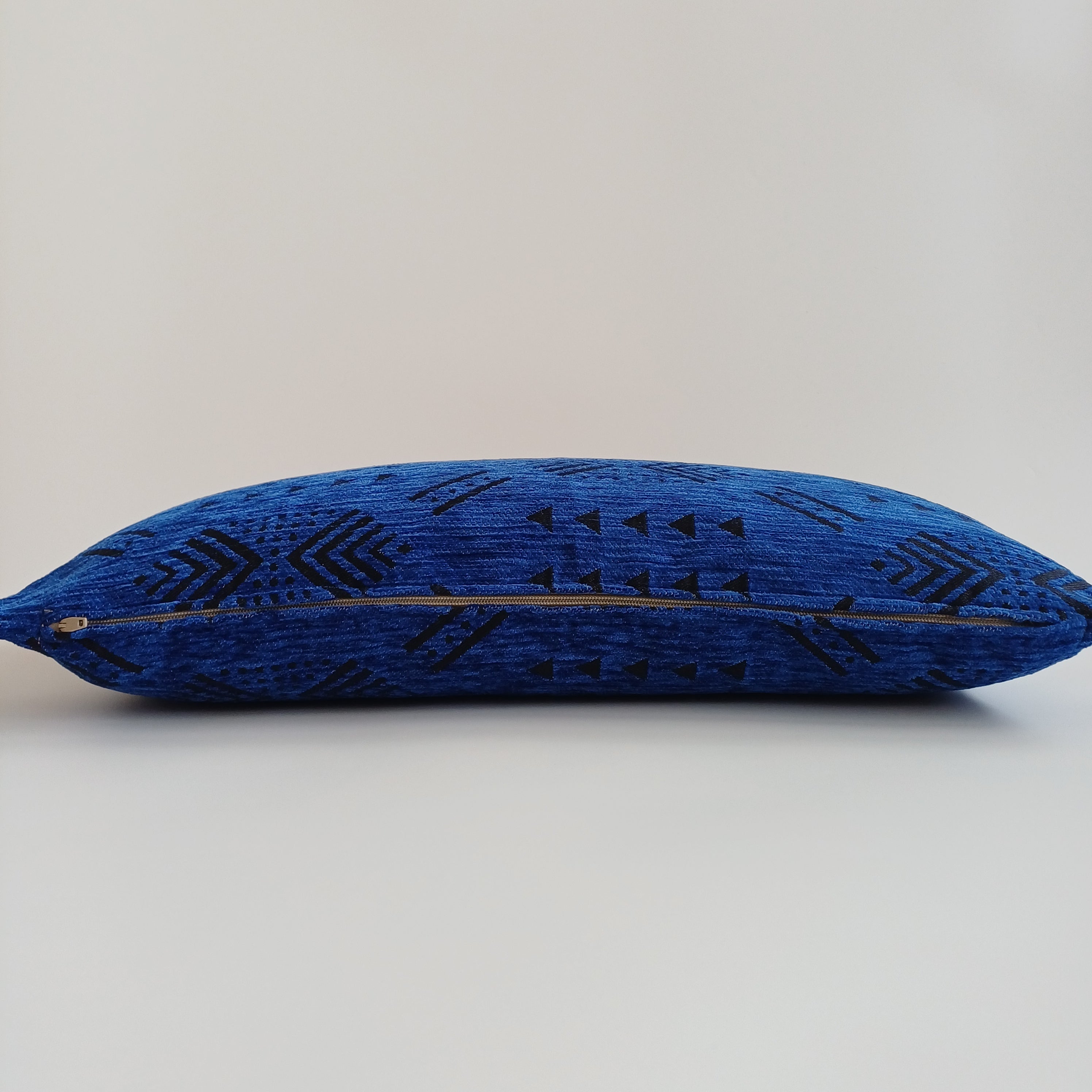 Moroccan Handmade Royal Blue Velvet Cushion Cover 24''x12'' /  60x30 CM