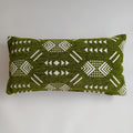 Moroccan Handmade Olive Green Velvet Cushion Cover 24''x12'' /  60x30 CM
