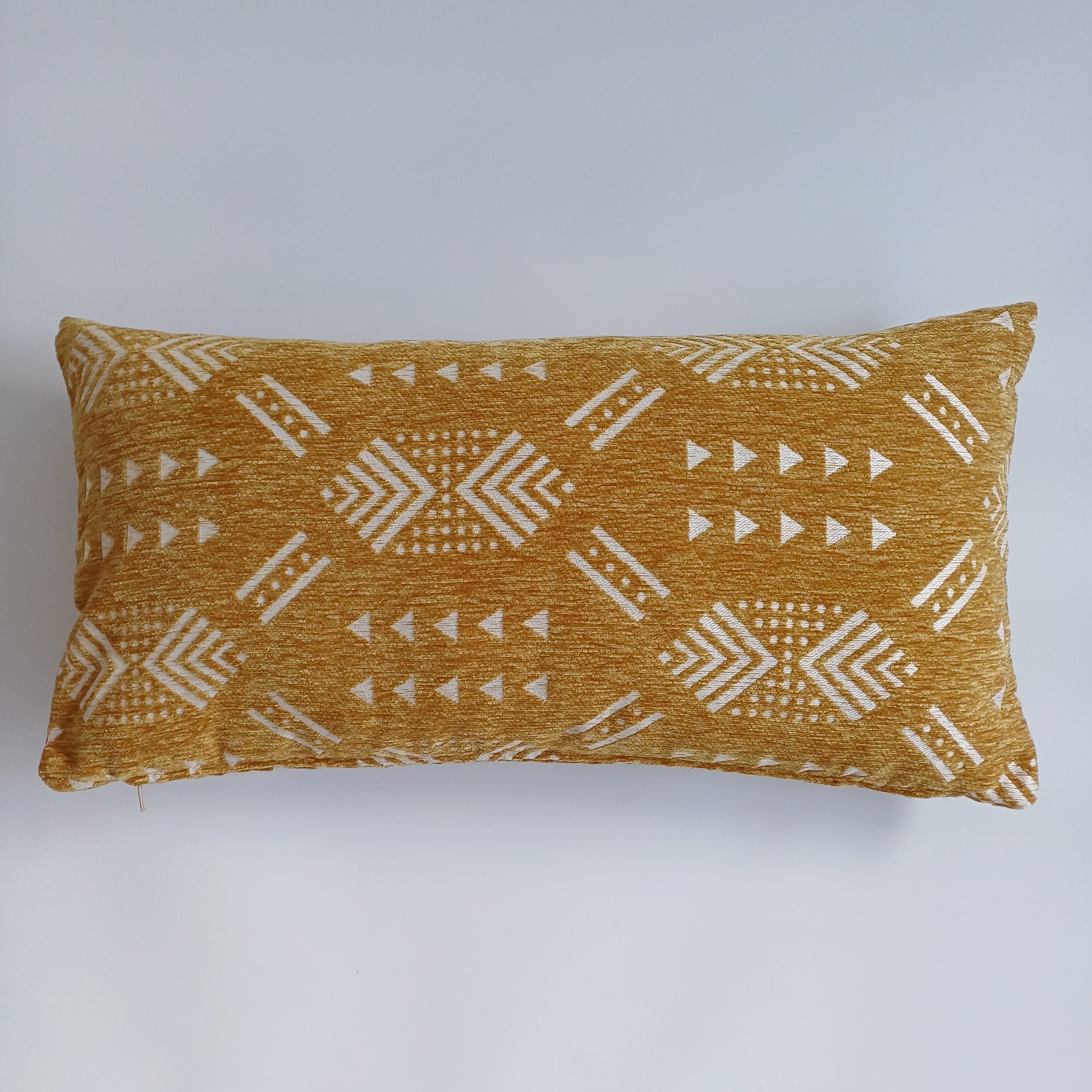 Moroccan Handmade Mustard Yellow Velvet Cushion Cover 24''x12'' /  60x30 CM
