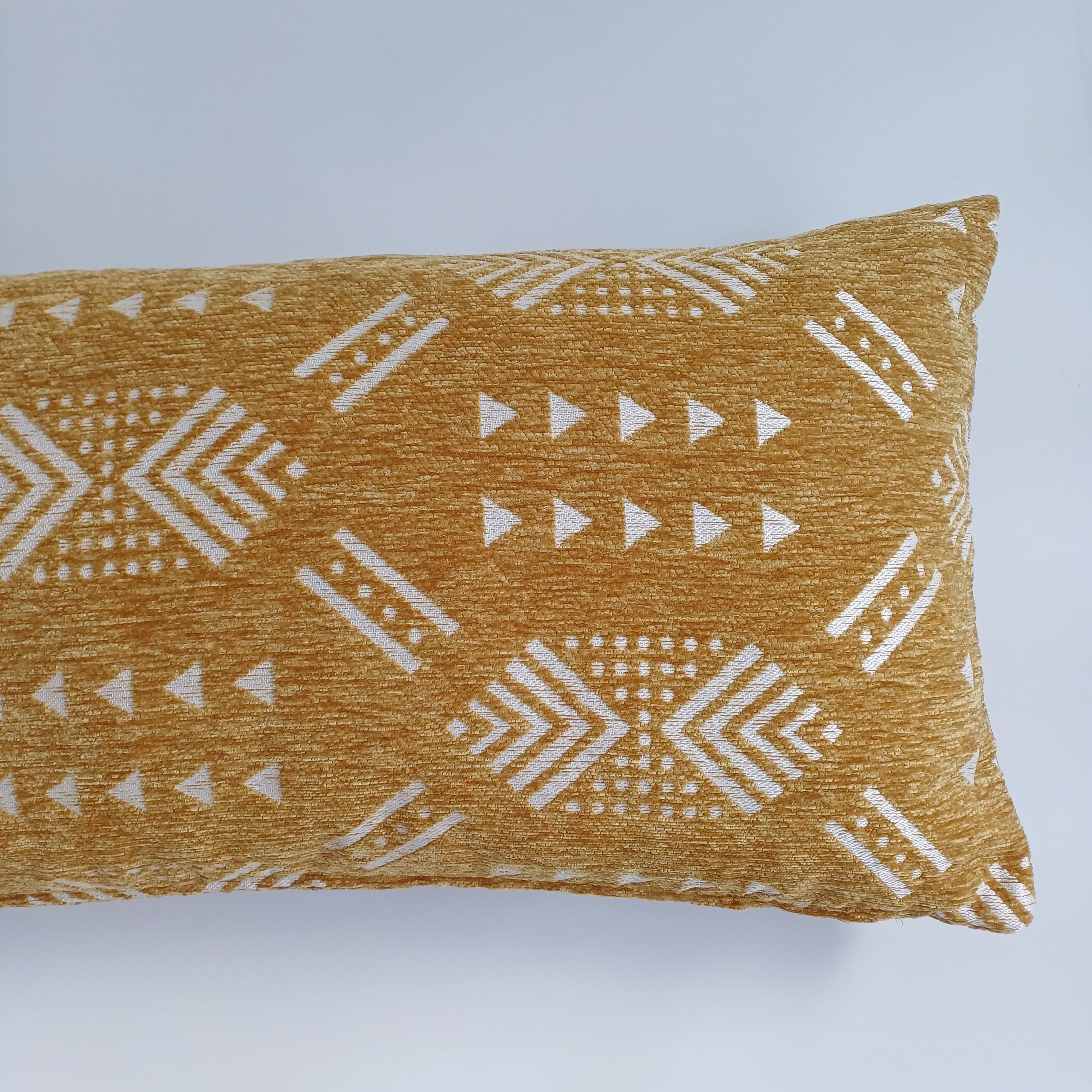 Moroccan Handmade Mustard Yellow Velvet Cushion Cover 24''x12'' /  60x30 CM