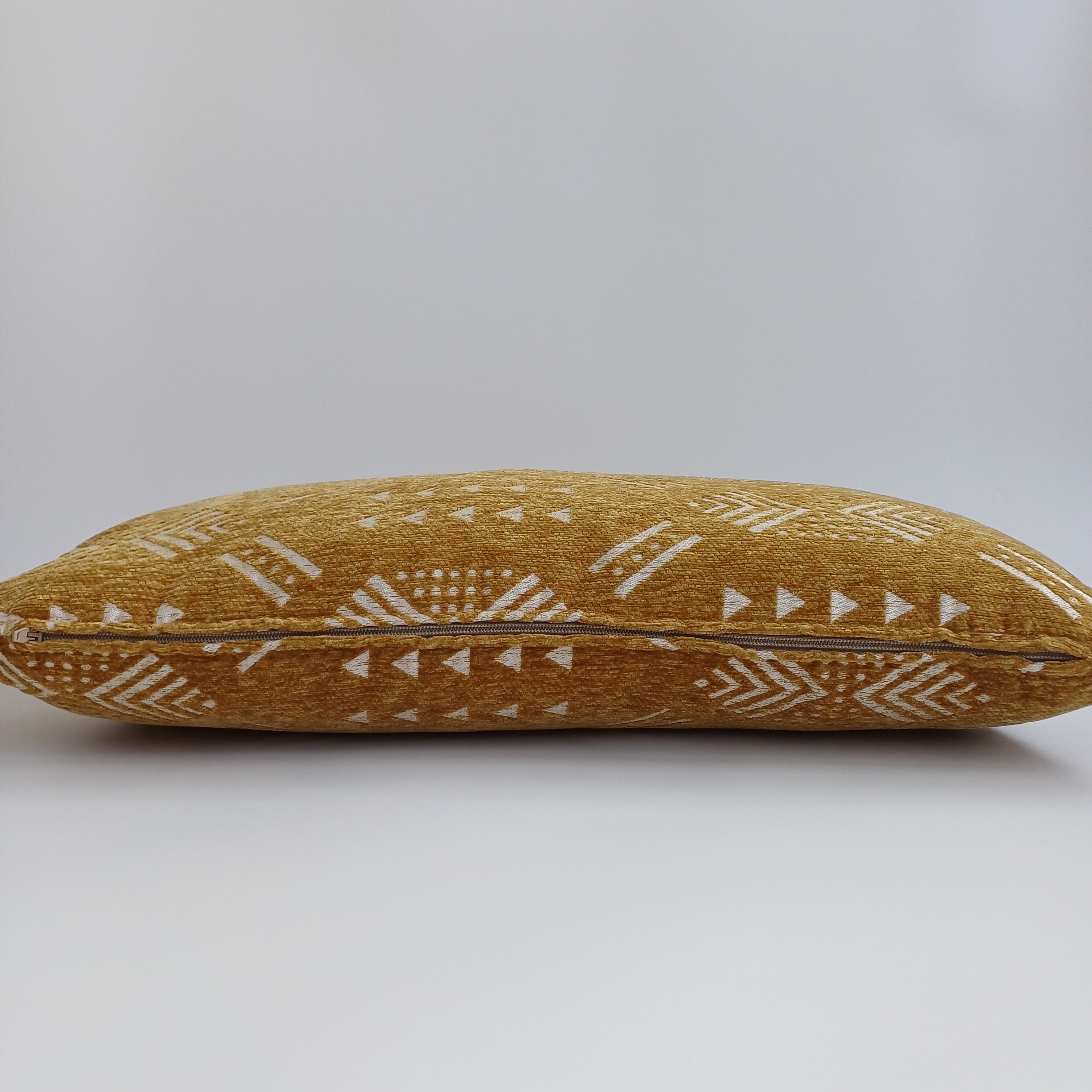Moroccan Handmade Mustard Yellow Velvet Cushion Cover 24''x12'' /  60x30 CM