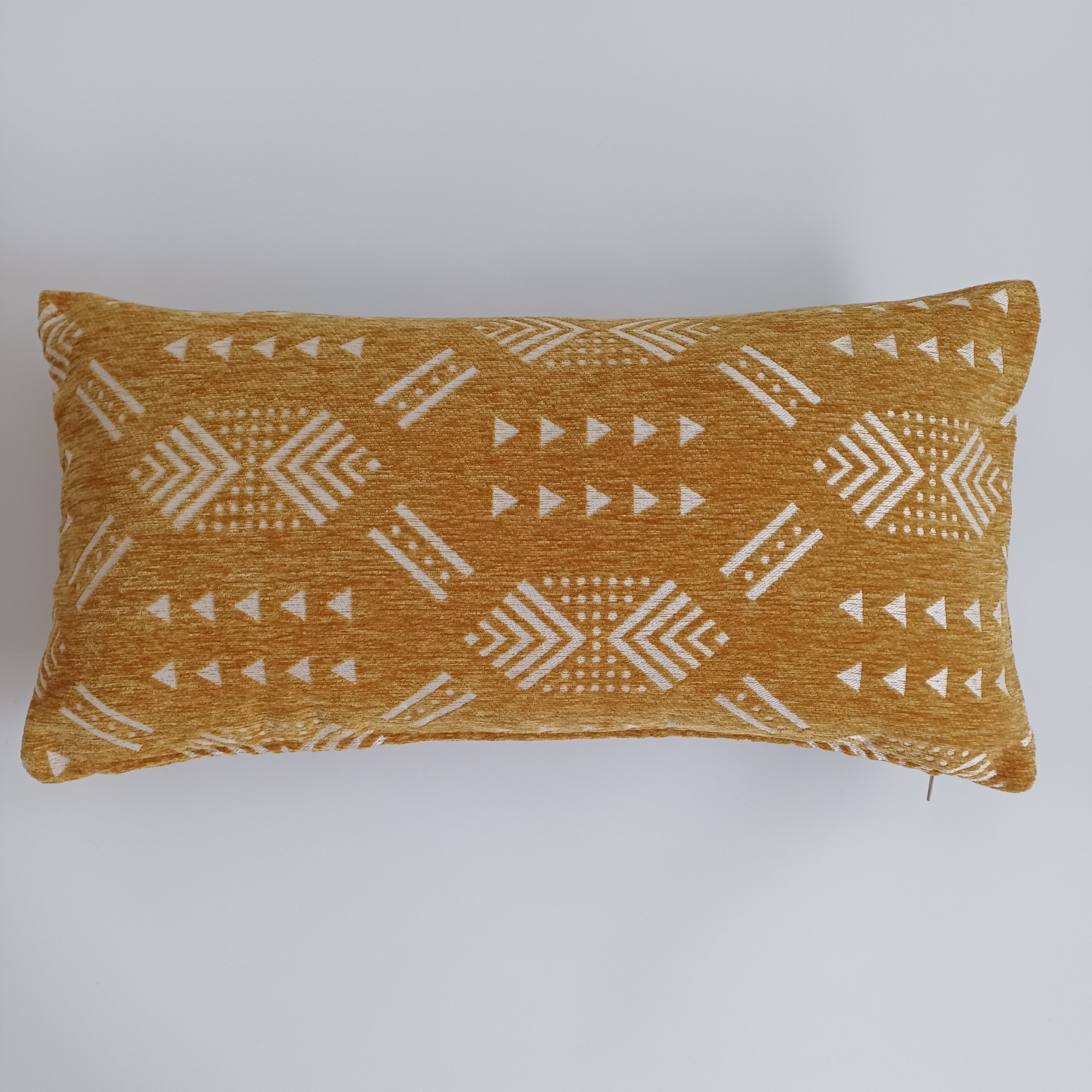 Moroccan Handmade Mustard Yellow Velvet Cushion Cover 24''x12'' /  60x30 CM