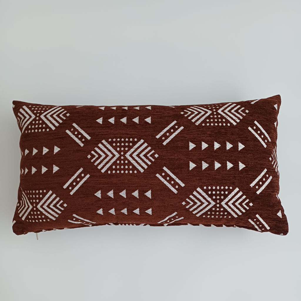 Moroccan Handmade Deep Brown Velvet Cushion Cover 24''x12'' /  60x30 CM