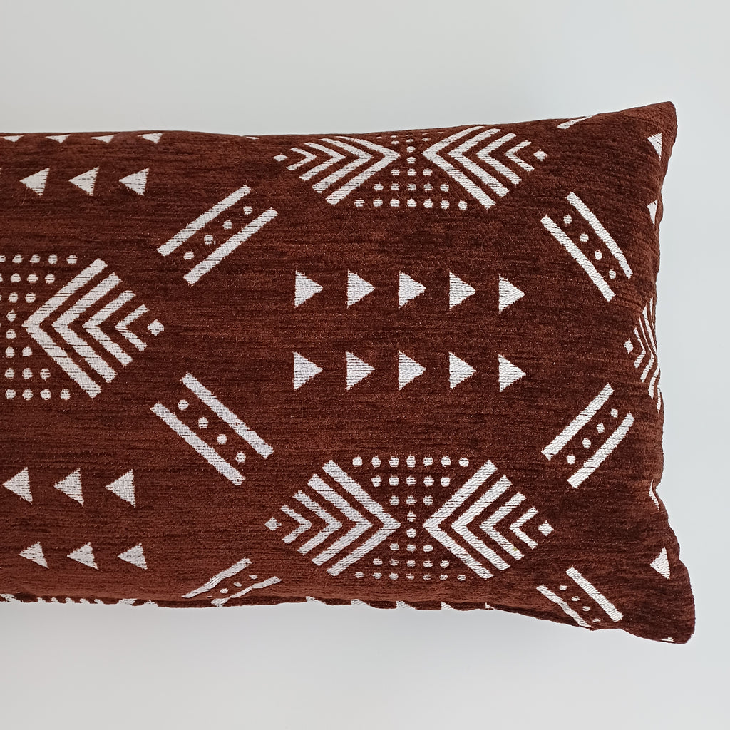 Moroccan Handmade Deep Brown Velvet Cushion Cover 24''x12'' /  60x30 CM