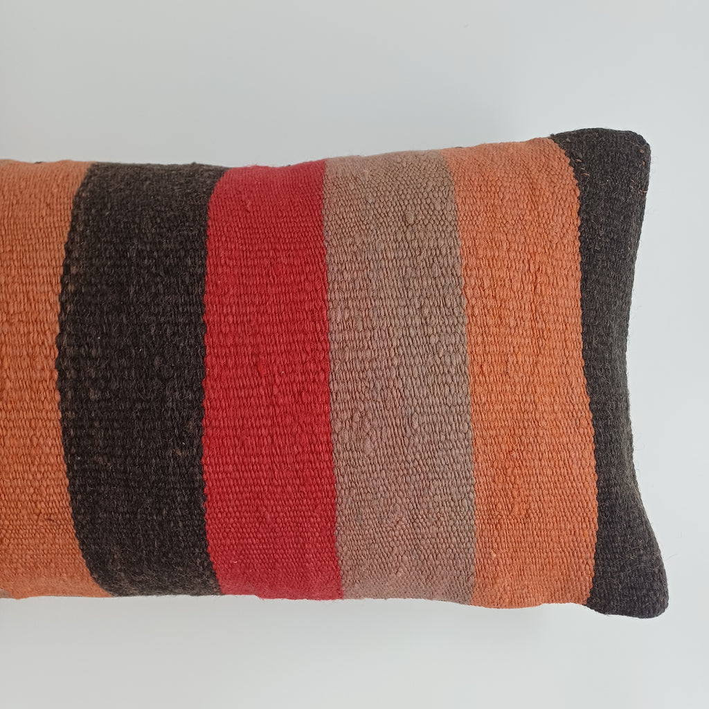 Moroccan Handmade Multicoloured Rug Cushion Cover 24''x12'' / 60x30 CM
