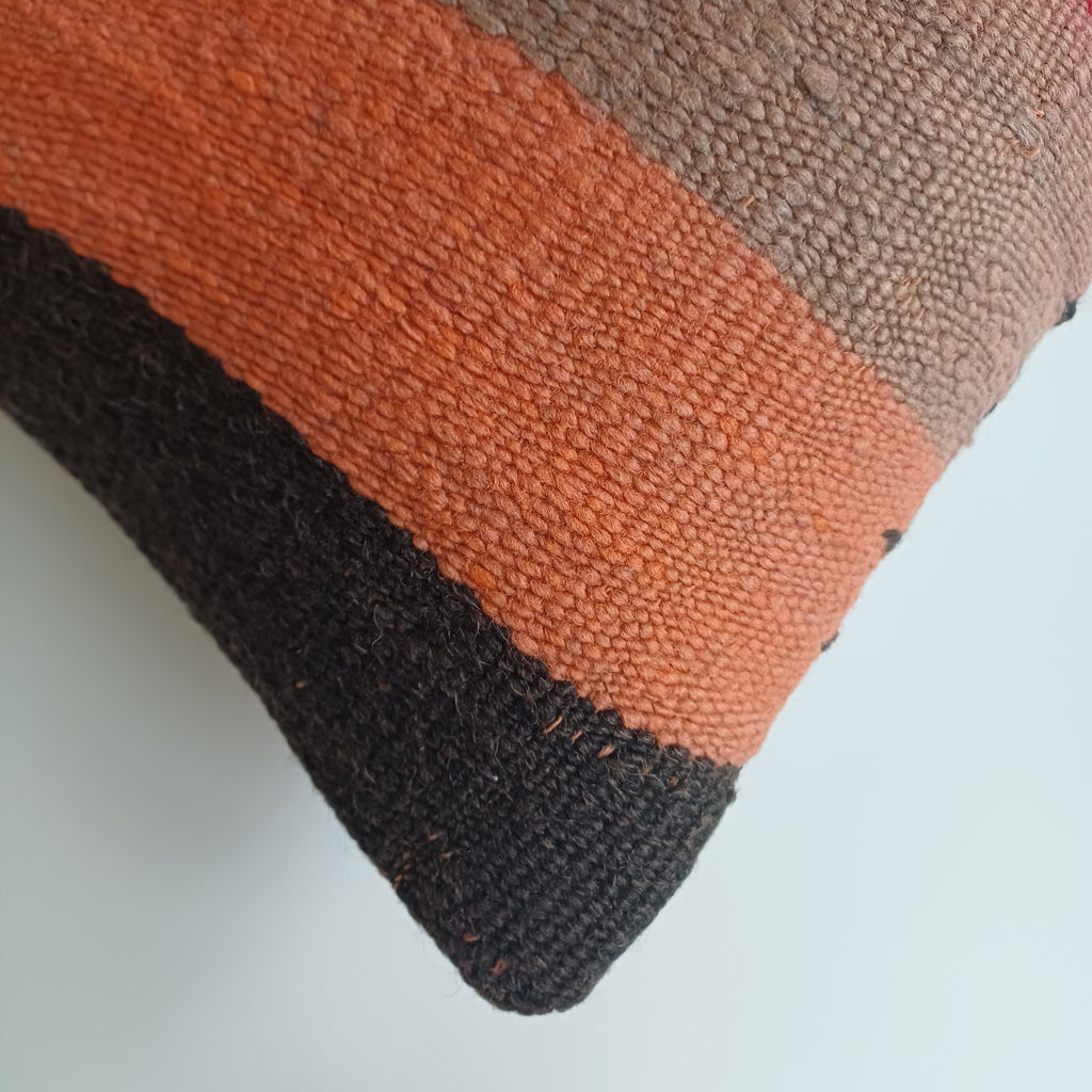 Moroccan Handmade Multicoloured Rug Cushion Cover 24''x12'' / 60x30 CM