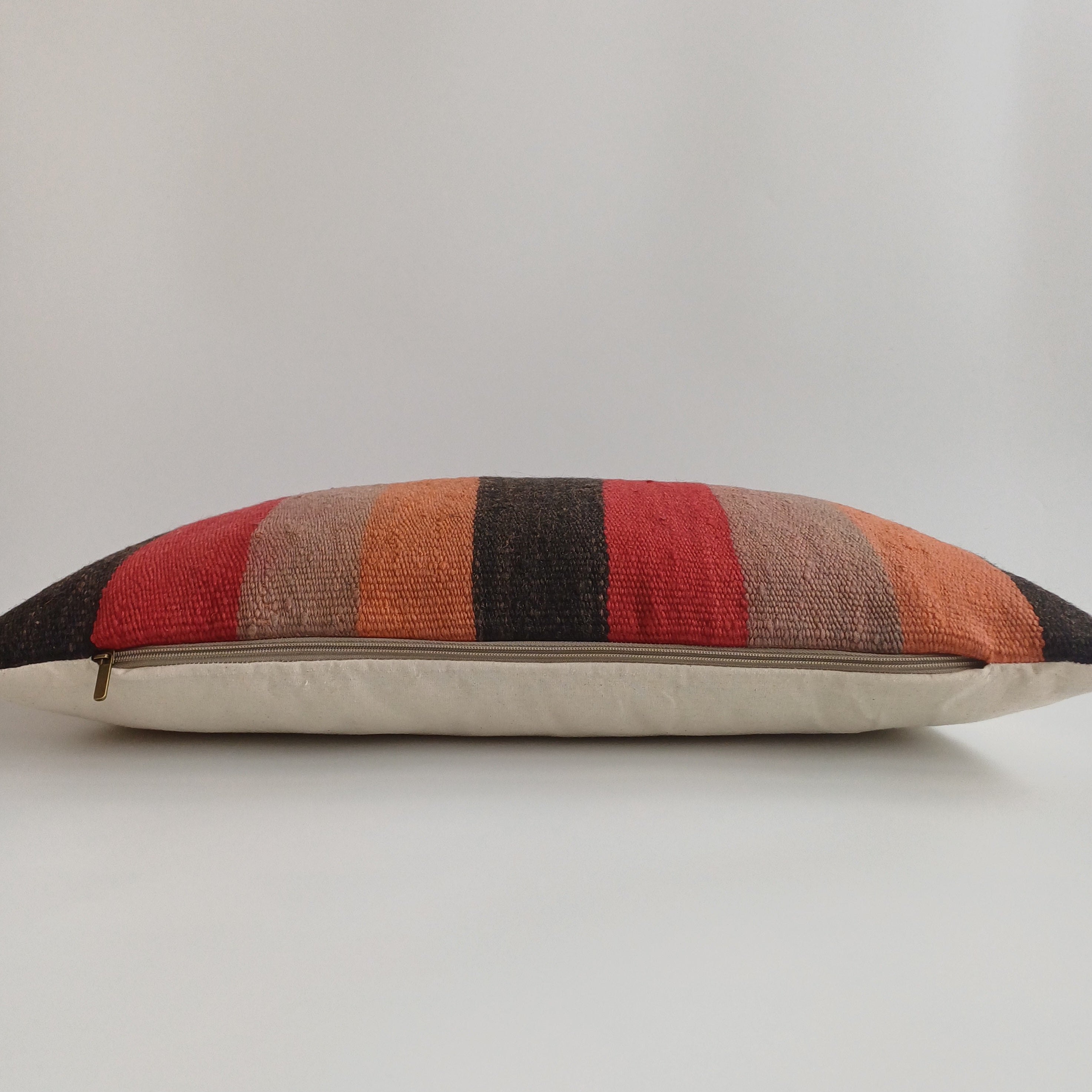 Moroccan Handmade Multicoloured Rug Cushion Cover 24''x12'' / 60x30 CM
