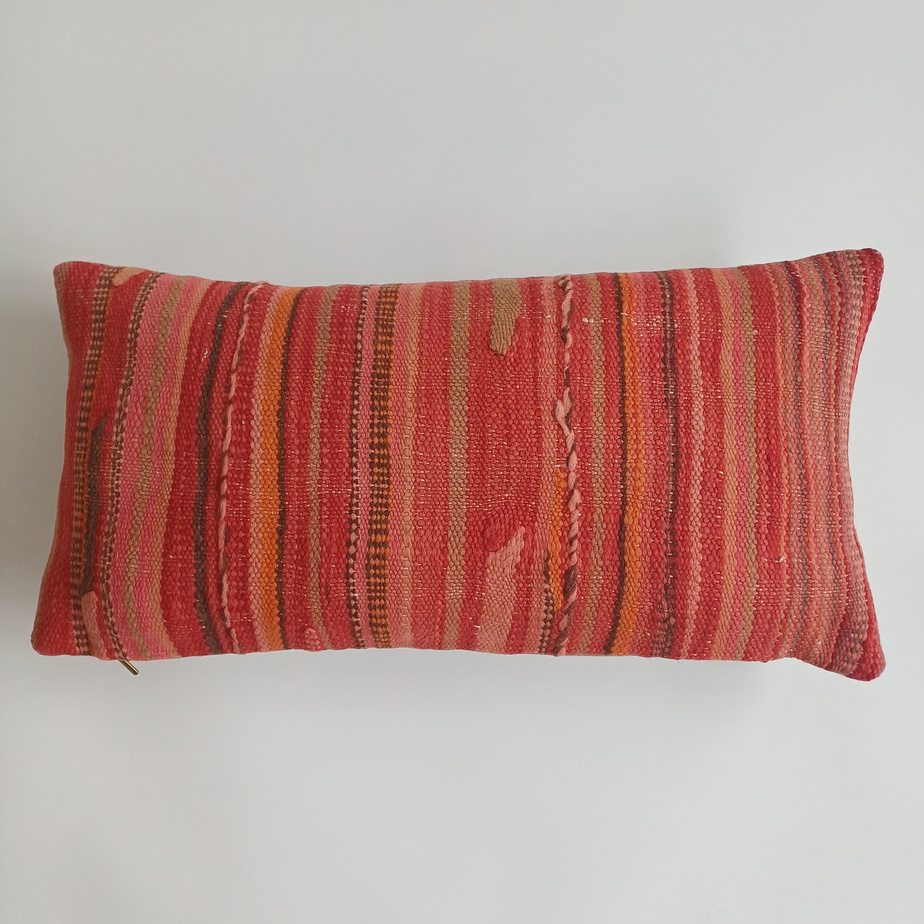 Moroccan Handmade Multicoloured Rug Cushion Cover 24''x12'' / 60x30 CM