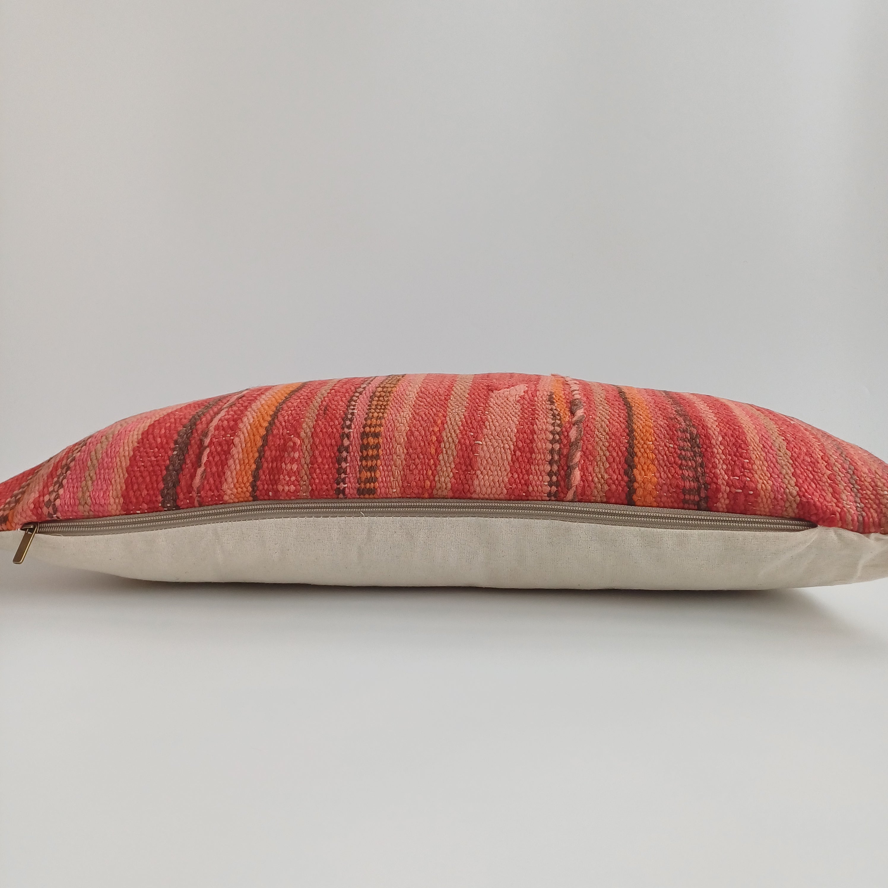 Moroccan Handmade Multicoloured Rug Cushion Cover 24''x12'' / 60x30 CM