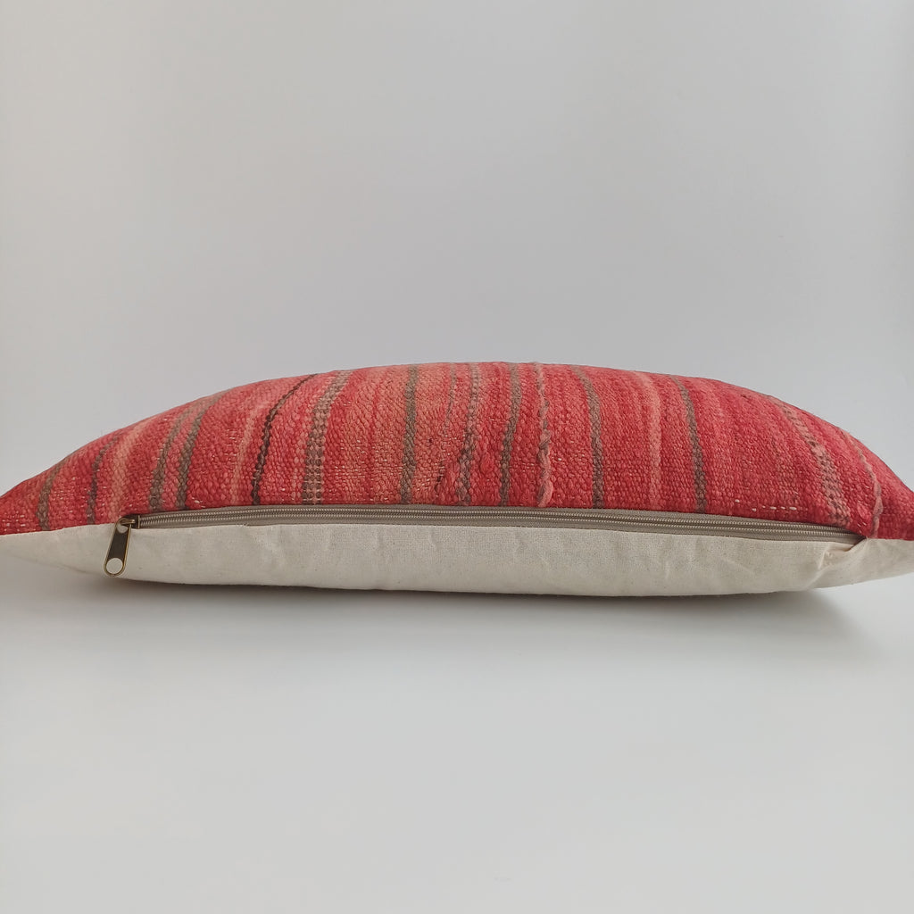 Moroccan Handmade Multicoloured Rug Cushion Cover 24''x12'' / 60x30 CM
