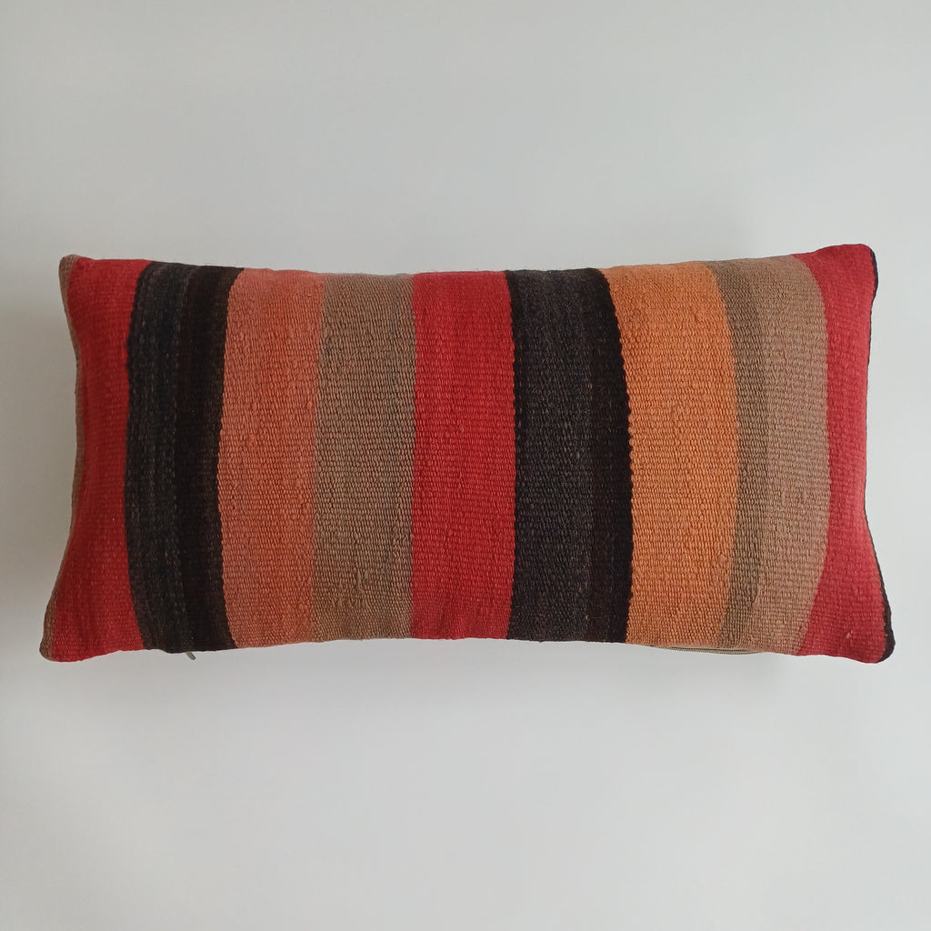 Moroccan Handmade Multicoloured Rug Cushion Cover 24''x12'' / 60x30 CM