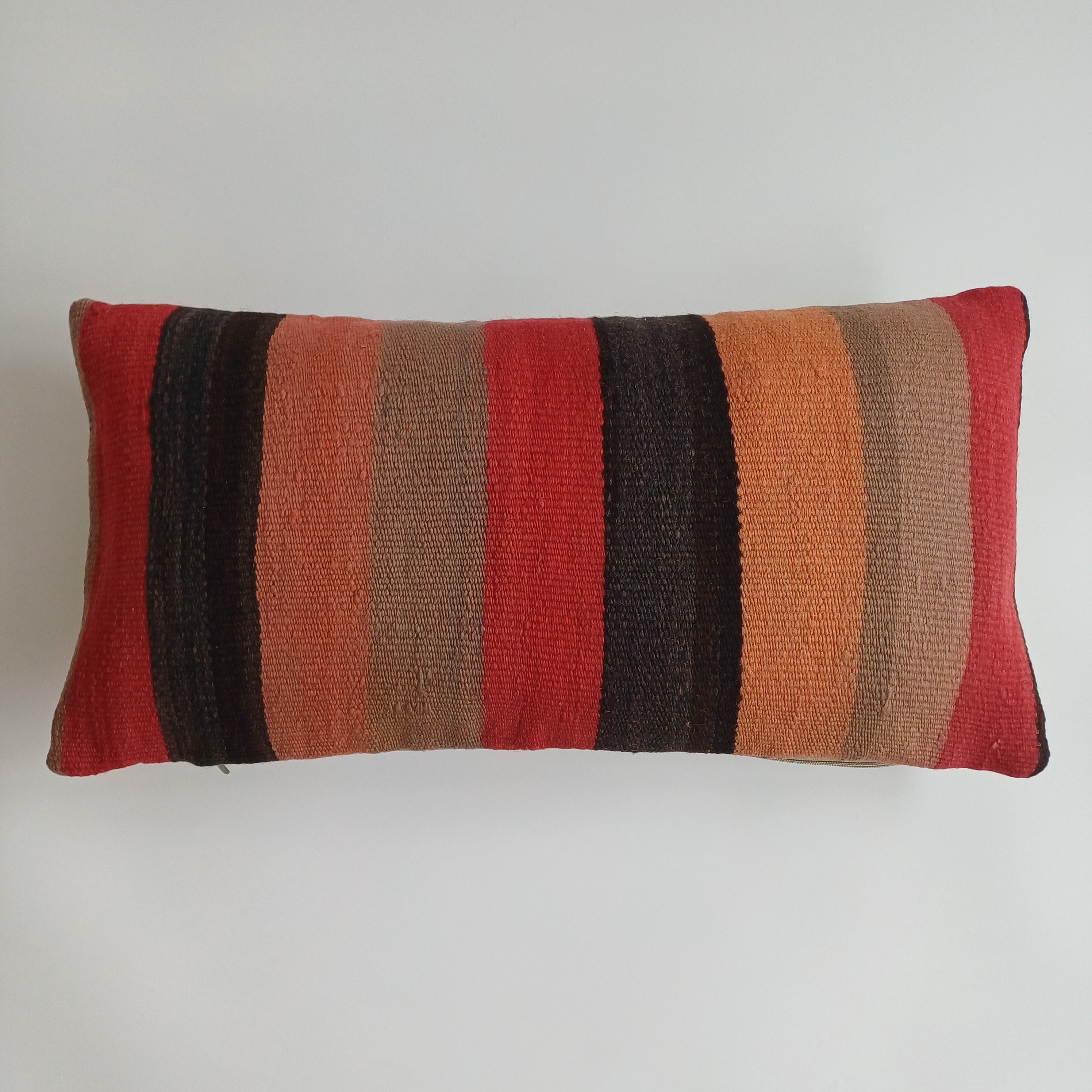 Moroccan Handmade Multicoloured Rug Cushion Cover 24''x12'' / 60x30 CM