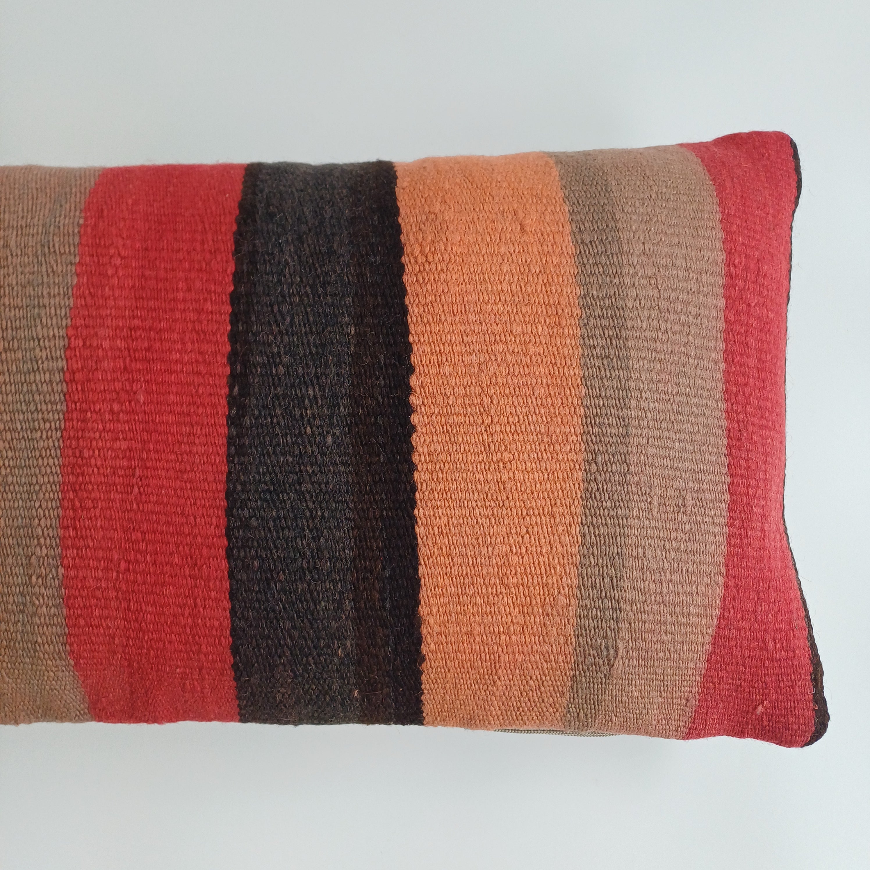 Moroccan Handmade Multicoloured Rug Cushion Cover 24''x12'' / 60x30 CM