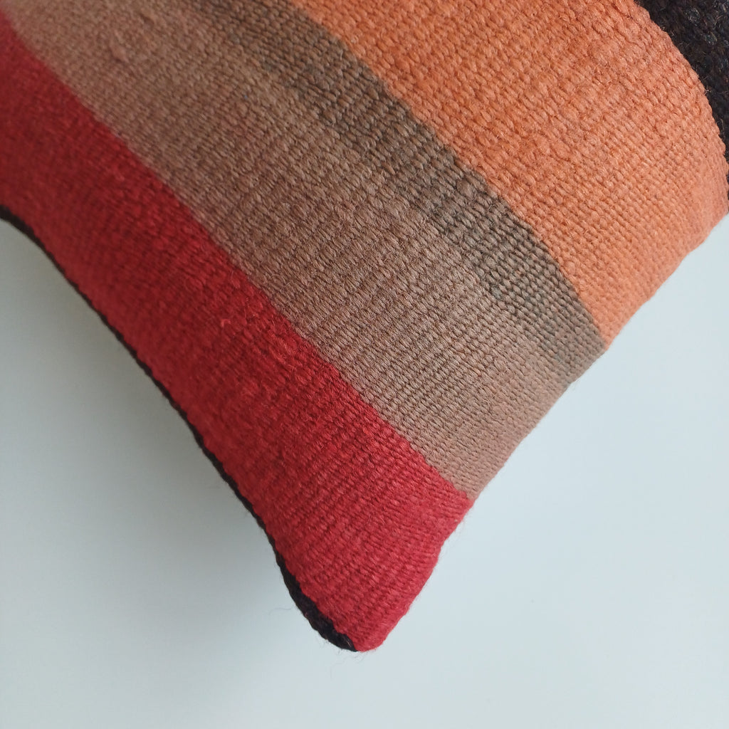 Moroccan Handmade Multicoloured Rug Cushion Cover 24''x12'' / 60x30 CM