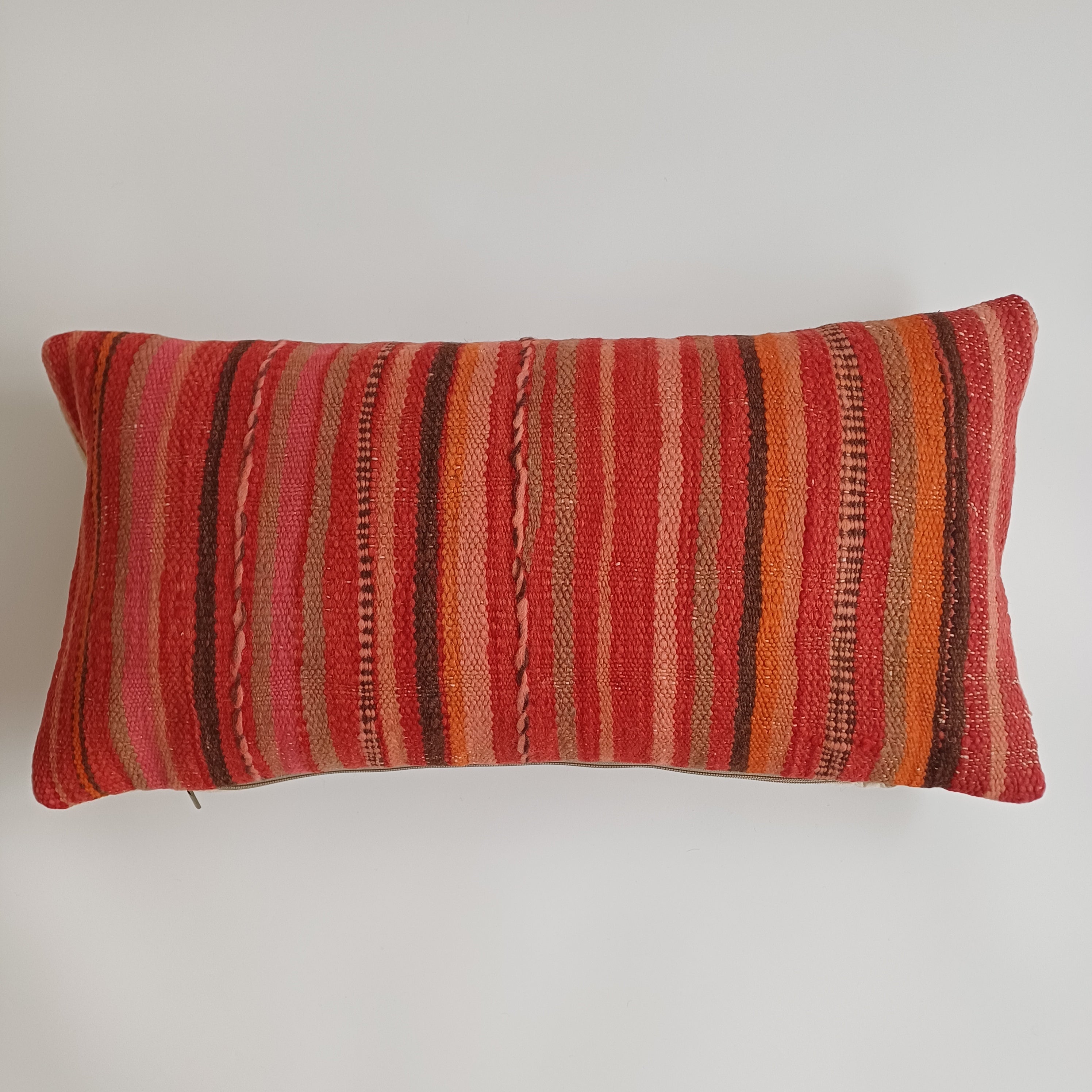 Moroccan Handmade Multicoloured Rug Cushion Cover 24''x12'' / 60x30 CM