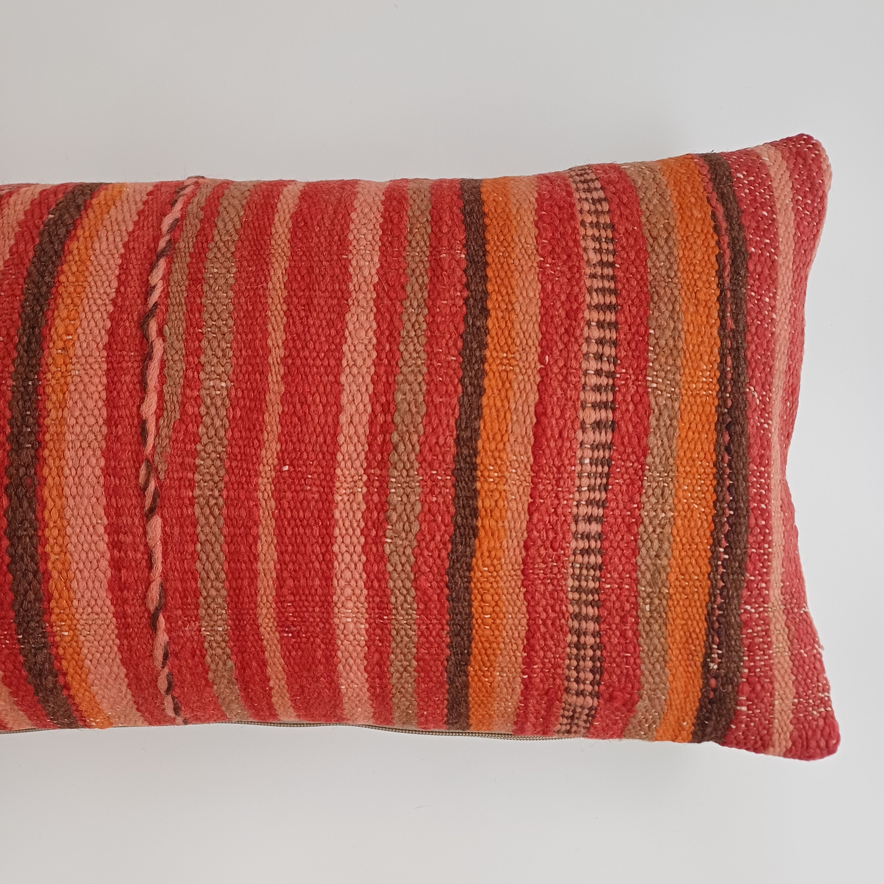 Moroccan Handmade Multicoloured Rug Cushion Cover 24''x12'' / 60x30 CM
