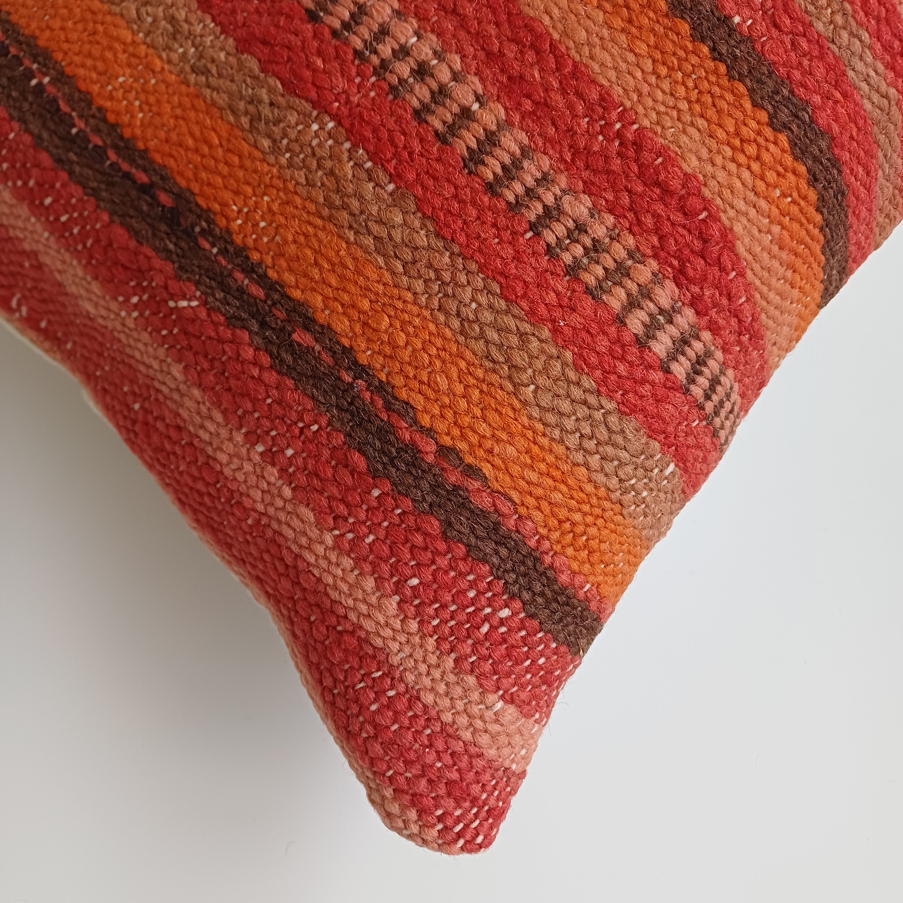 Moroccan Handmade Multicoloured Rug Cushion Cover 24''x12'' / 60x30 CM