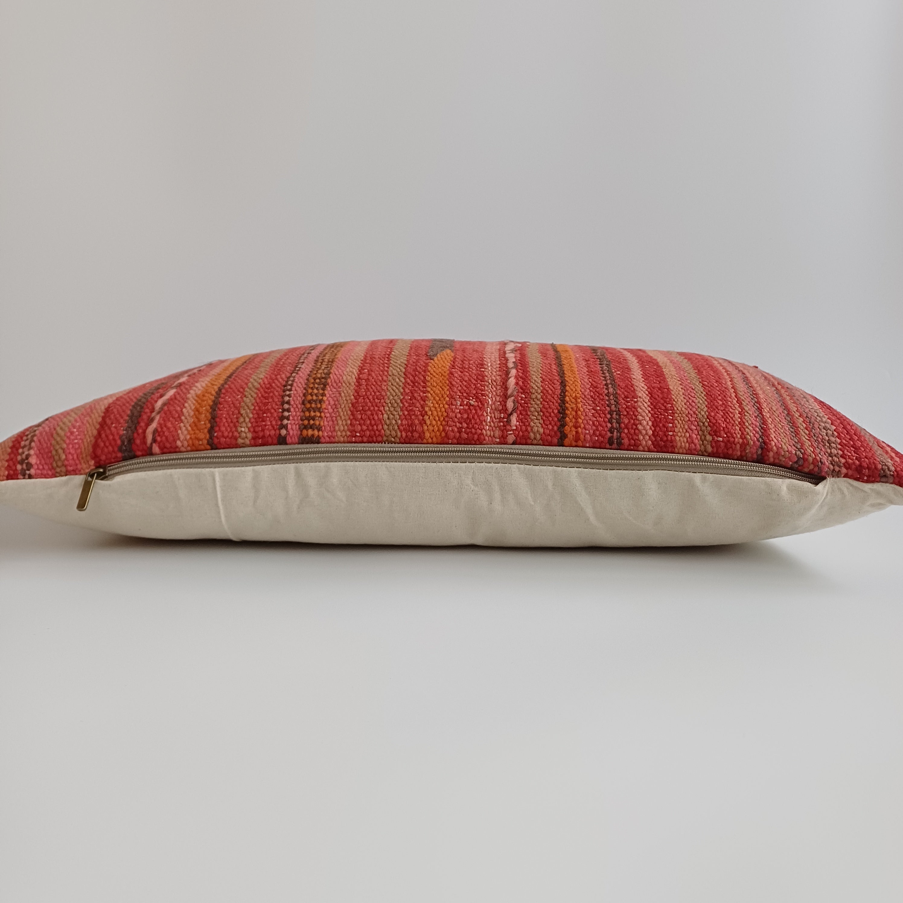 Moroccan Handmade Multicoloured Rug Cushion Cover 24''x12'' / 60x30 CM