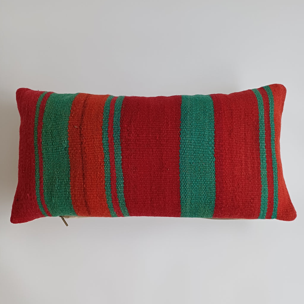 Moroccan Handmade Multicoloured Rug Cushion Cover 24''x12'' / 60x30 CM