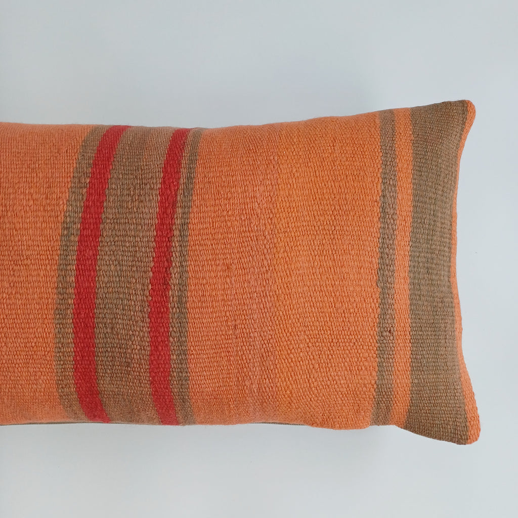 Moroccan Handmade Multicoloured Rug Cushion Cover 24''x12'' / 60x30 CM