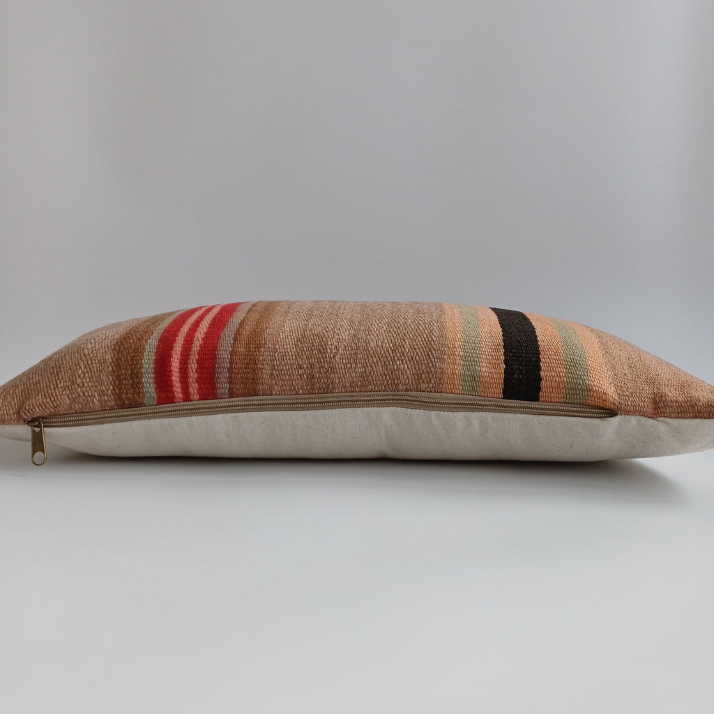 Moroccan Handmade Multicoloured Rug Cushion Cover 24''x12'' / 60x30 CM