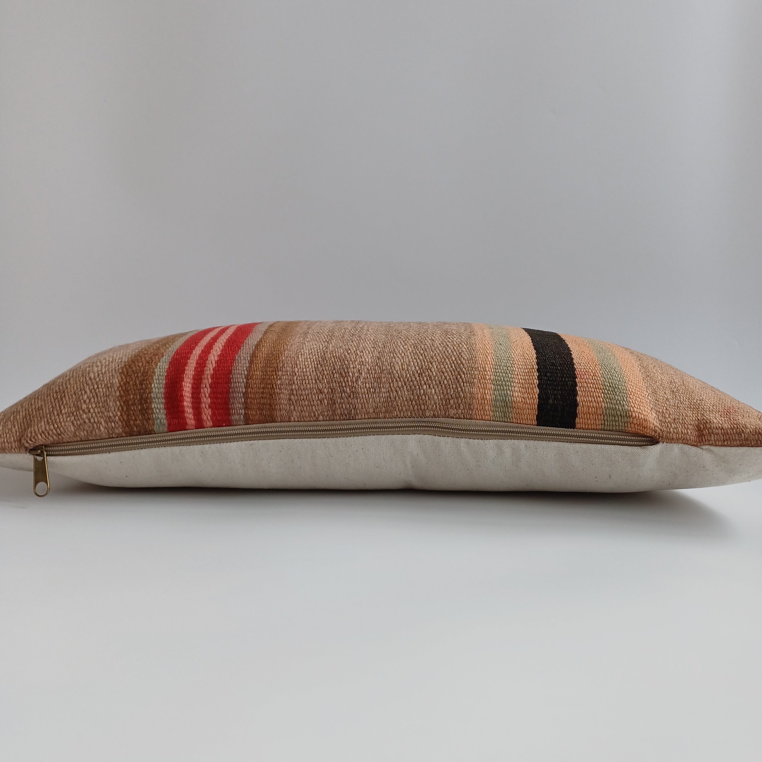 Moroccan Handmade Multicoloured Rug Cushion Cover 24''x12'' / 60x30 CM