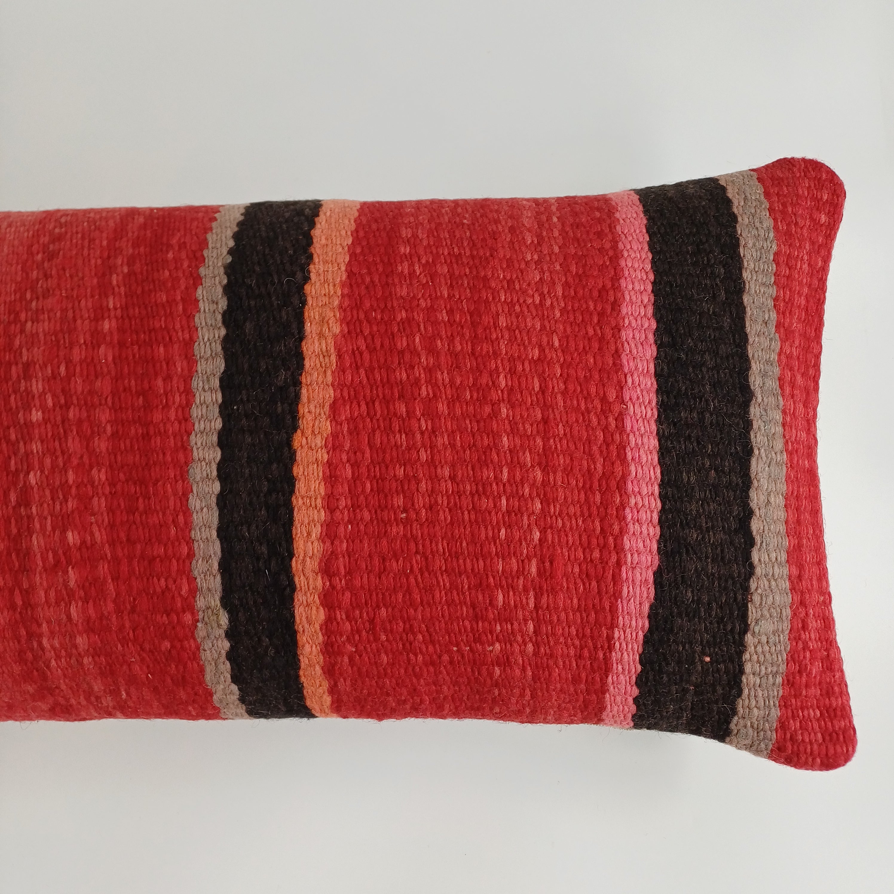 Moroccan Handmade Multicoloured Rug Cushion Cover 24''x12'' / 60x30 CM