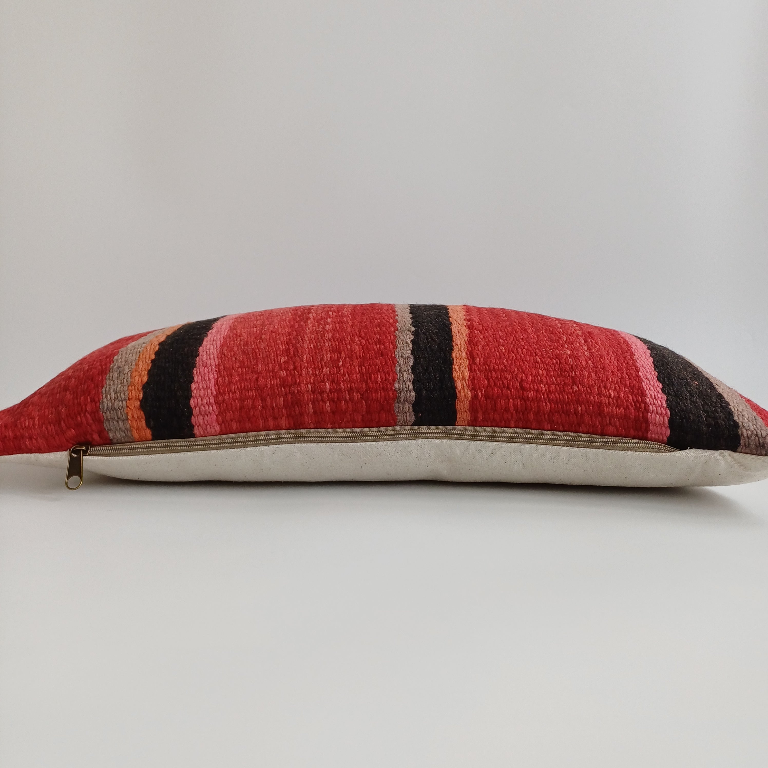 Moroccan Handmade Multicoloured Rug Cushion Cover 24''x12'' / 60x30 CM
