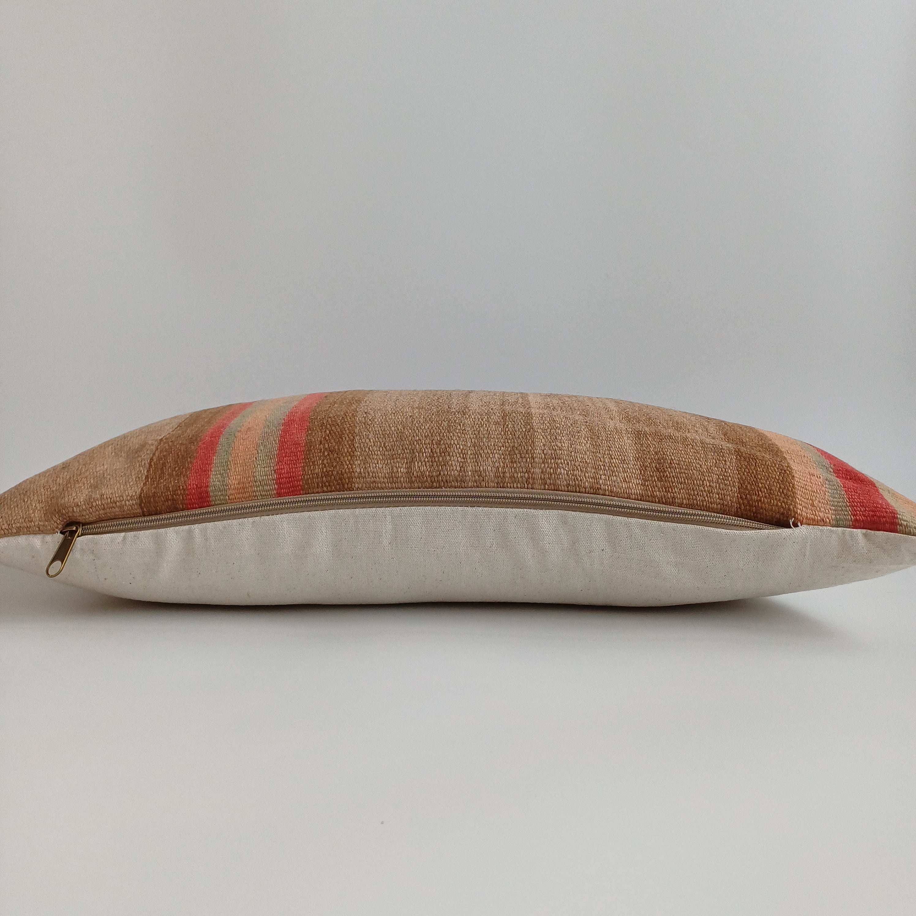 Moroccan Handmade Multicoloured Rug Cushion Cover 24''x12'' / 60x30 CM