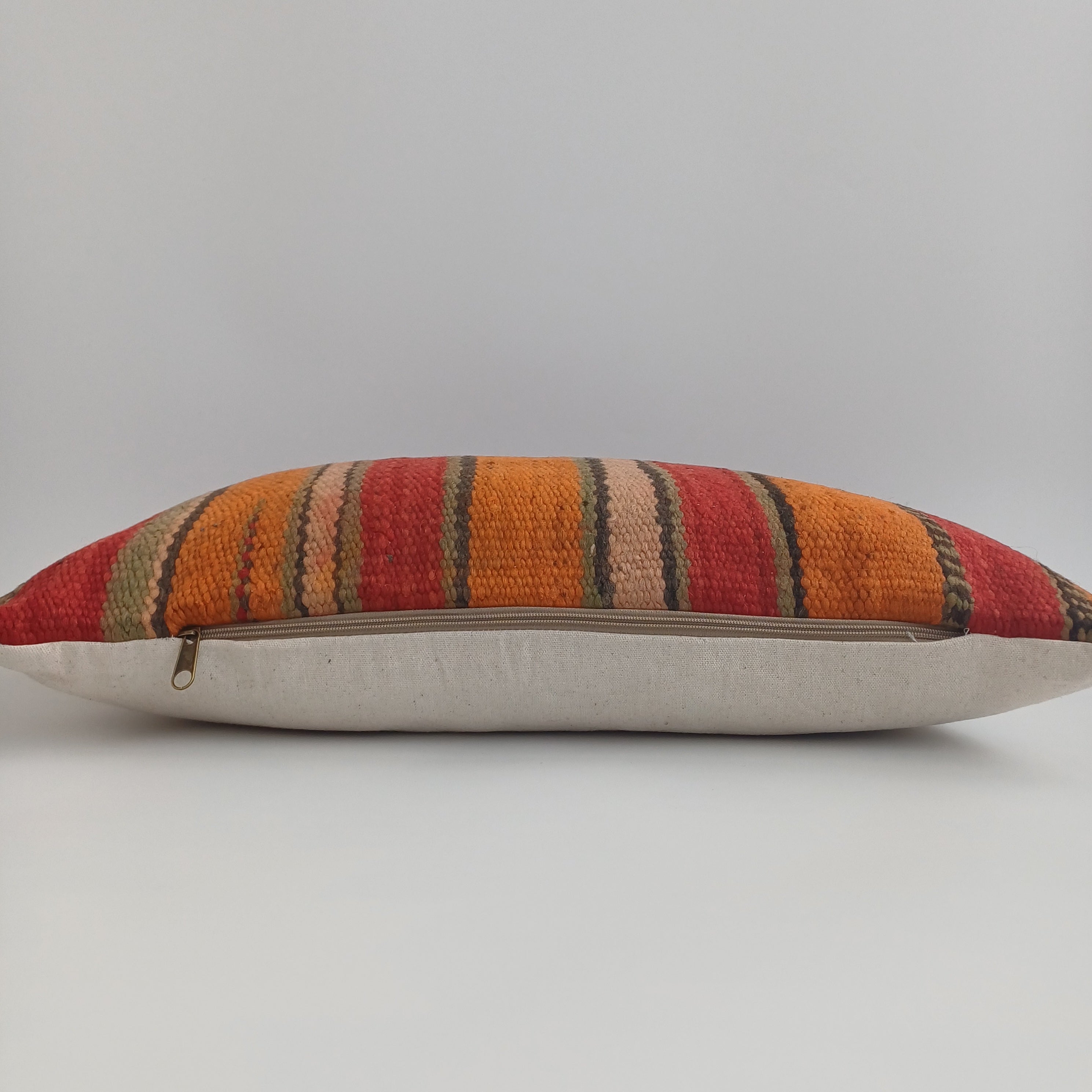 Moroccan Handmade Multicoloured Rug Cushion Cover 24''x12'' / 60x30 CM